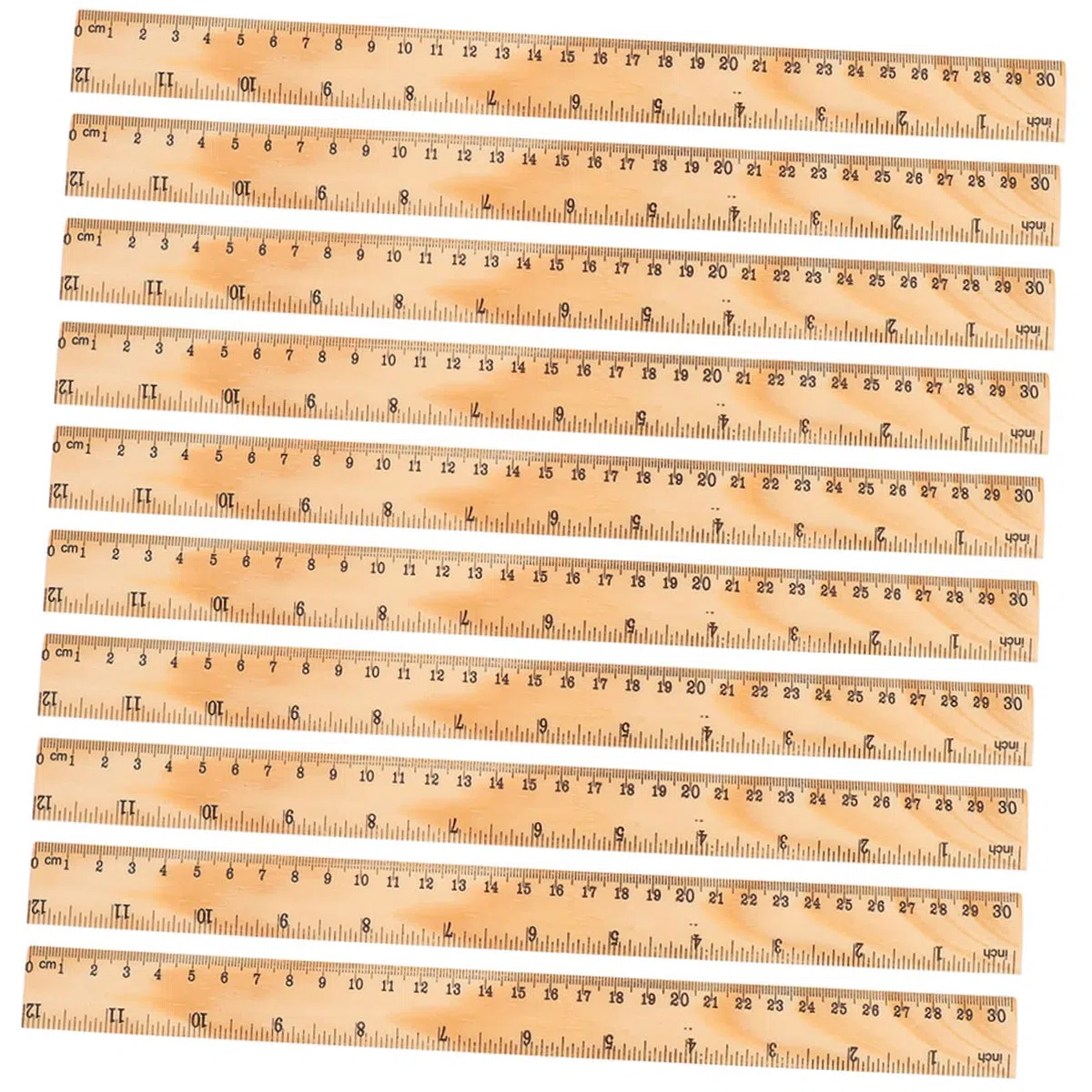 Regla De Madera Multifunción 12 Pulgadas 72pcs Recta y De Medición para Estudiantes y Arquitectos