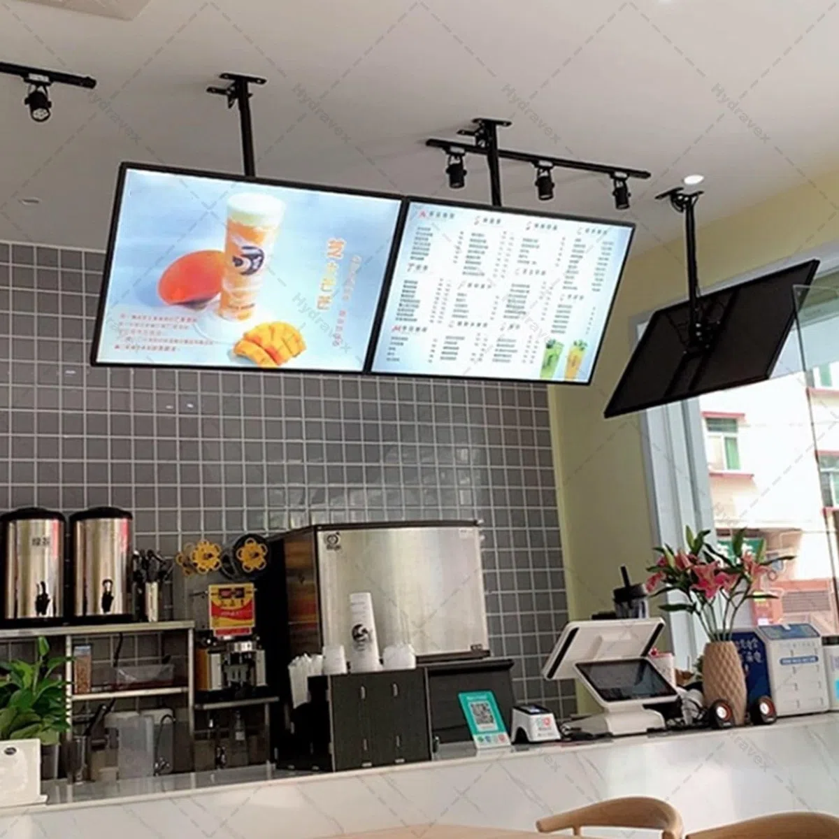 Cartelera digital LED montada en la pared, pantalla de publicidad electrónica, tablero de menú iluminado HD para restaurantes y centros comerciales, pantalla de póster retroiluminada de 60 x 70 cm