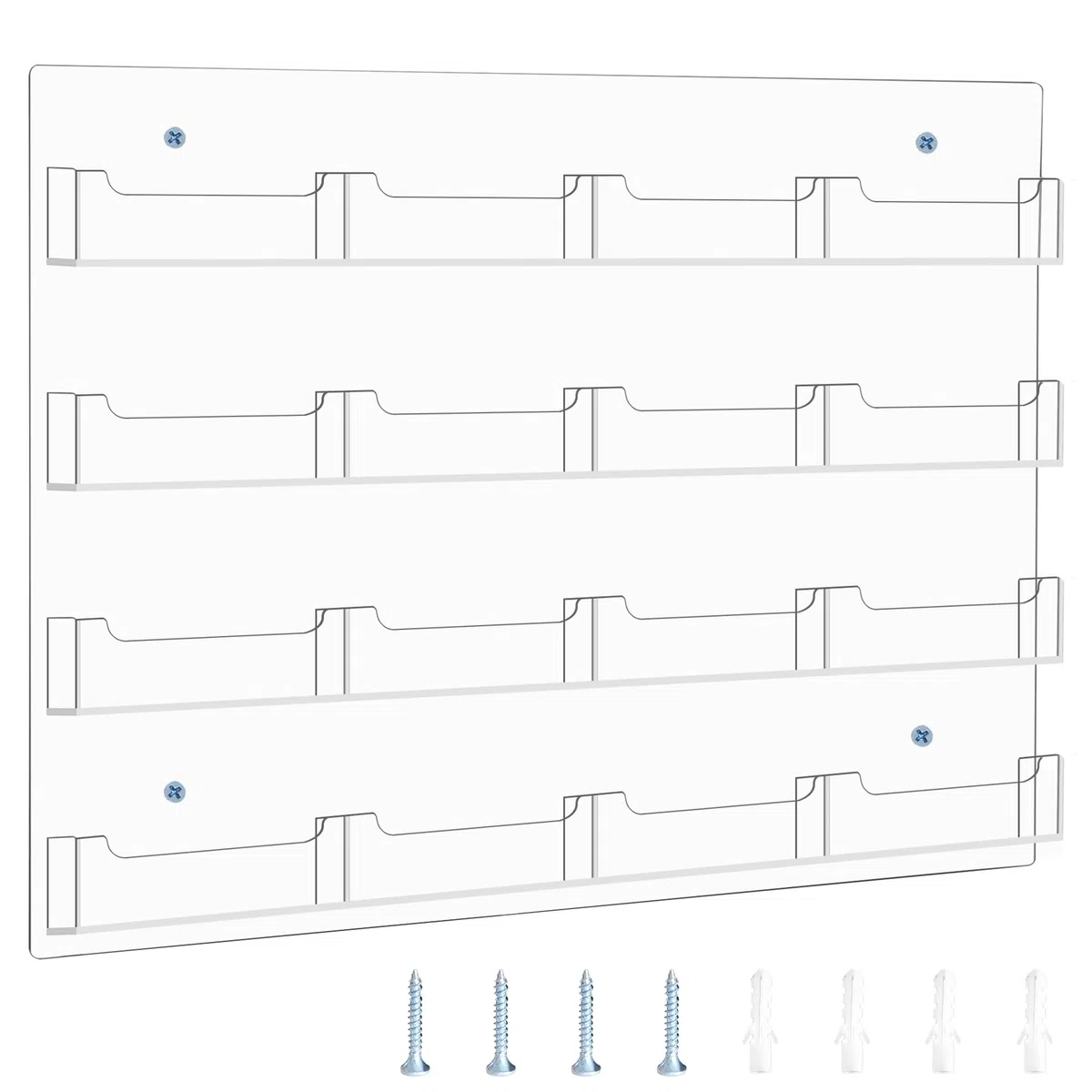 16 bolsillos acrílicos montados en la pared para tarjetas de visita | Transparente, visualización de tarjetas de visita, para pared, oficina,