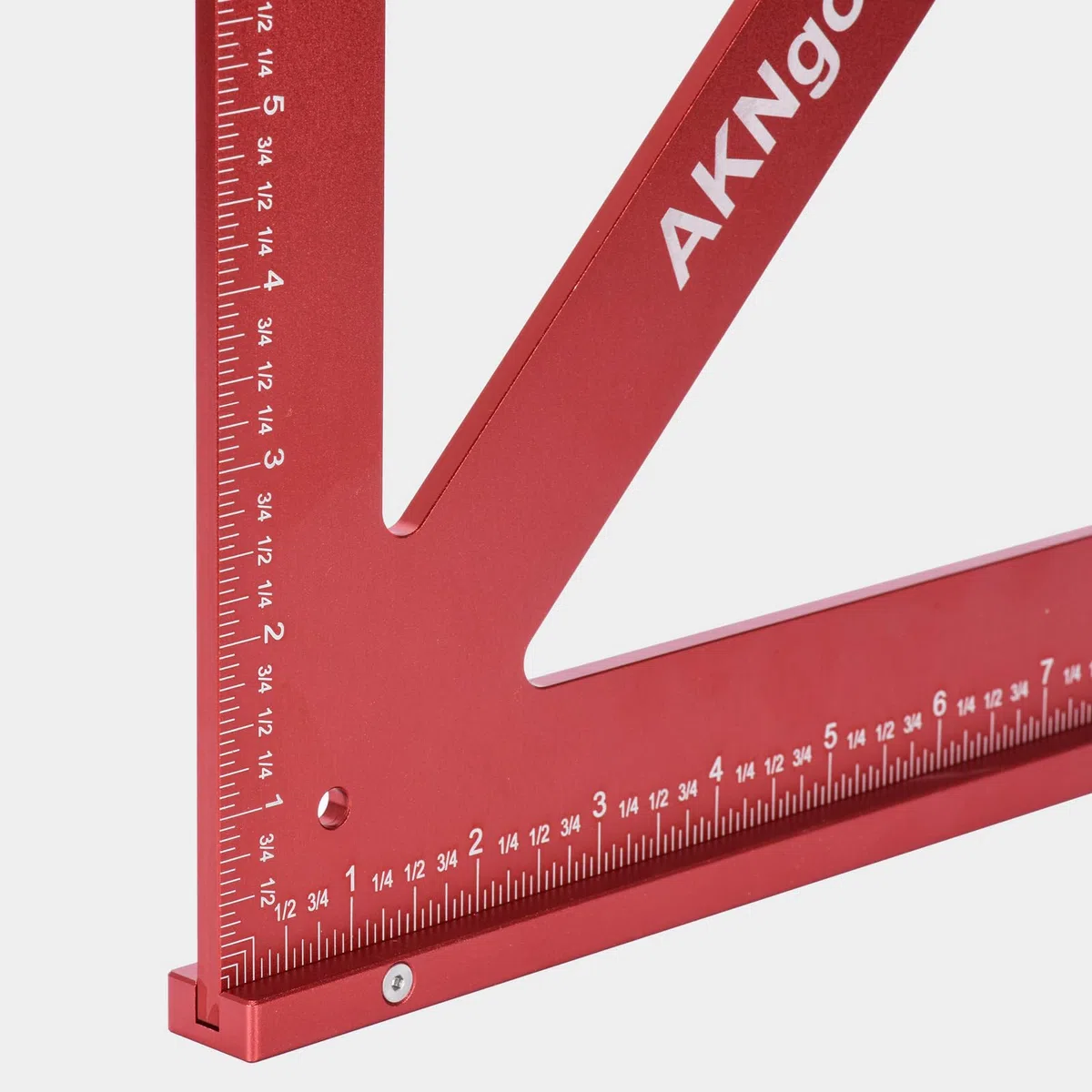 Cuadrado triangular de precisión de 12 pulgadas, escala métrica e imperial para medición precisa de 90 y 45 grados, transportador de trazador de carpintería, regla de arquitecto de aleación de