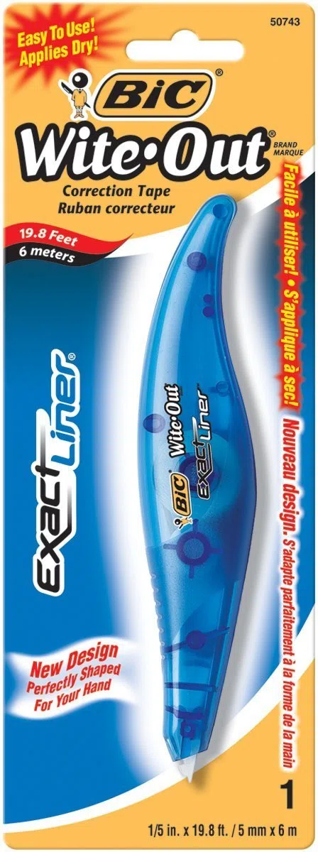 BIC White-Out Exact maleteros cinta correctora, 1/5 "x236 5 paquetes bolígrafos (WOELP11)