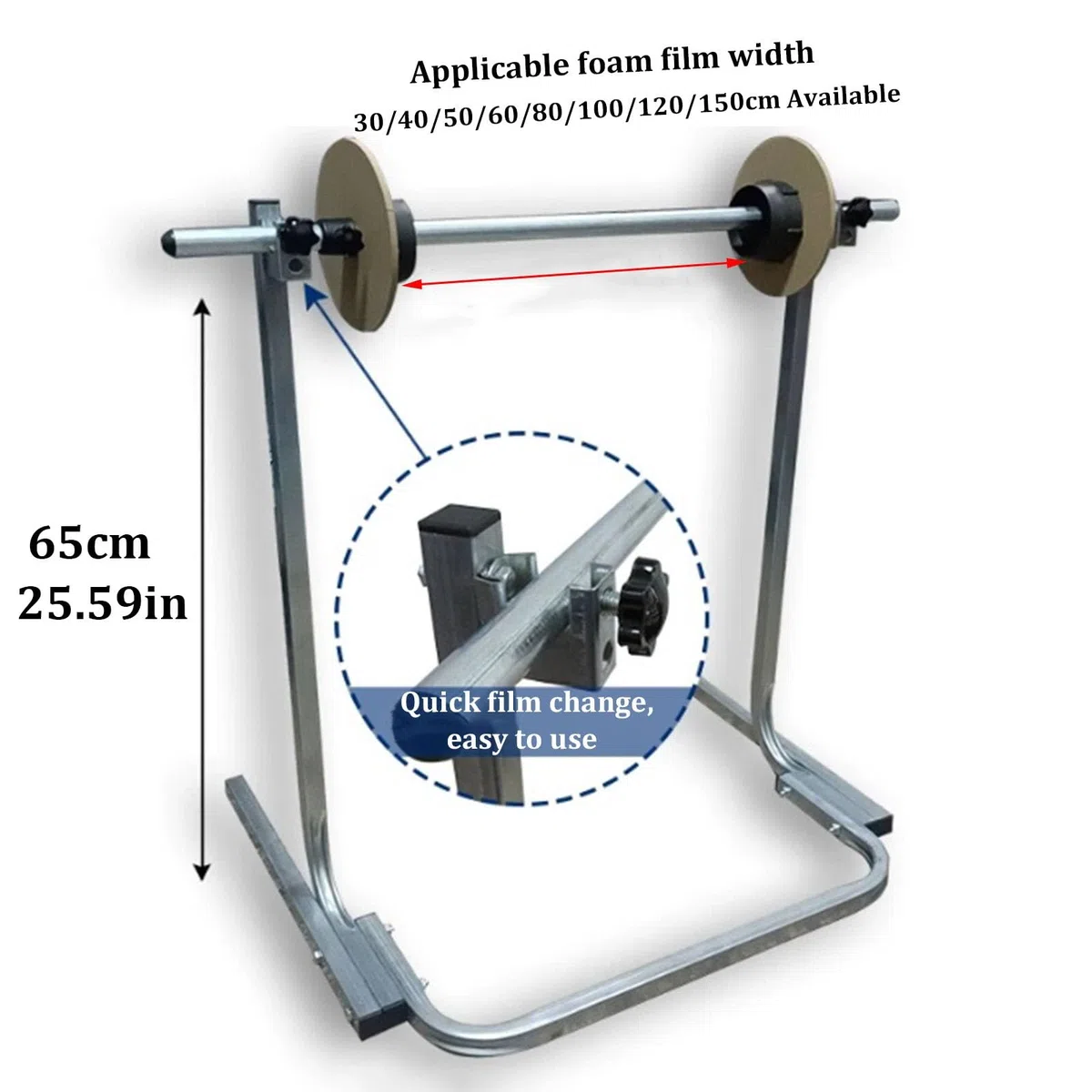 Dispensador de papel de burbujas, soporte vertical acolchado para embalaje, mudanza y protección de envío, dispensador de rollo de espuma (40 cm) para un uso fácil