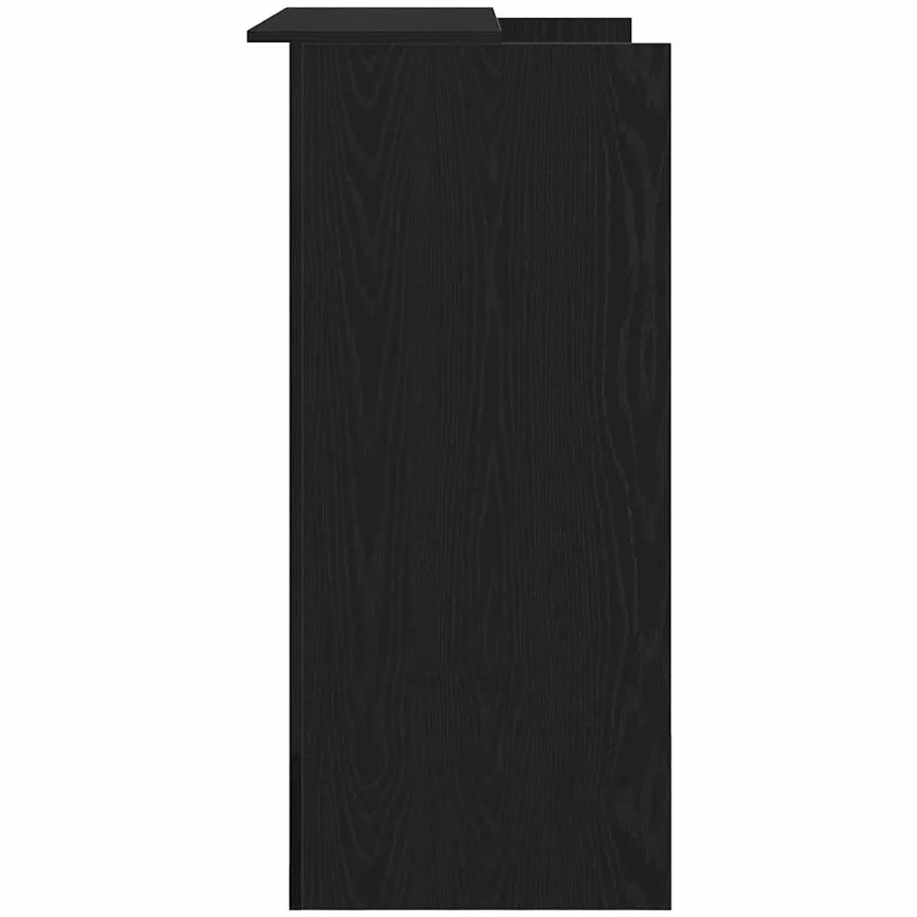 vidaXL Escritorio de recepción Roble Negro 100x50x103,5 cm Madera de ingeniería
