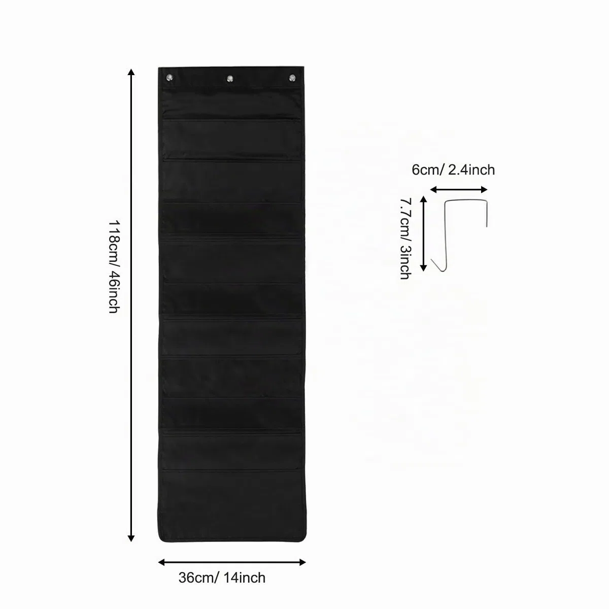 Cuadro de bolsillo, portarevistas para documentos de pared, almacenamiento de revista de tela Oxford, soporte de escritorio para oficina, escuela o hogar, 20 bolsillos