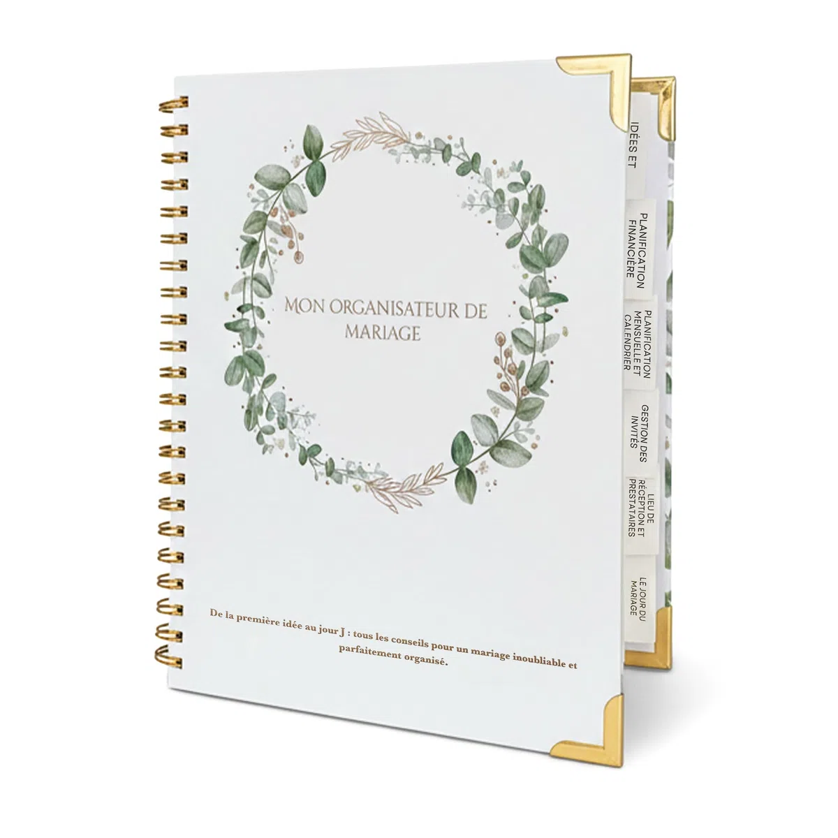 Organizador de boda completo – Cuaderno de boda Planner con lista de verificación, presupuesto, agenda y calendario de cuenta regresiva | Libro de boda y regalo futuro novia