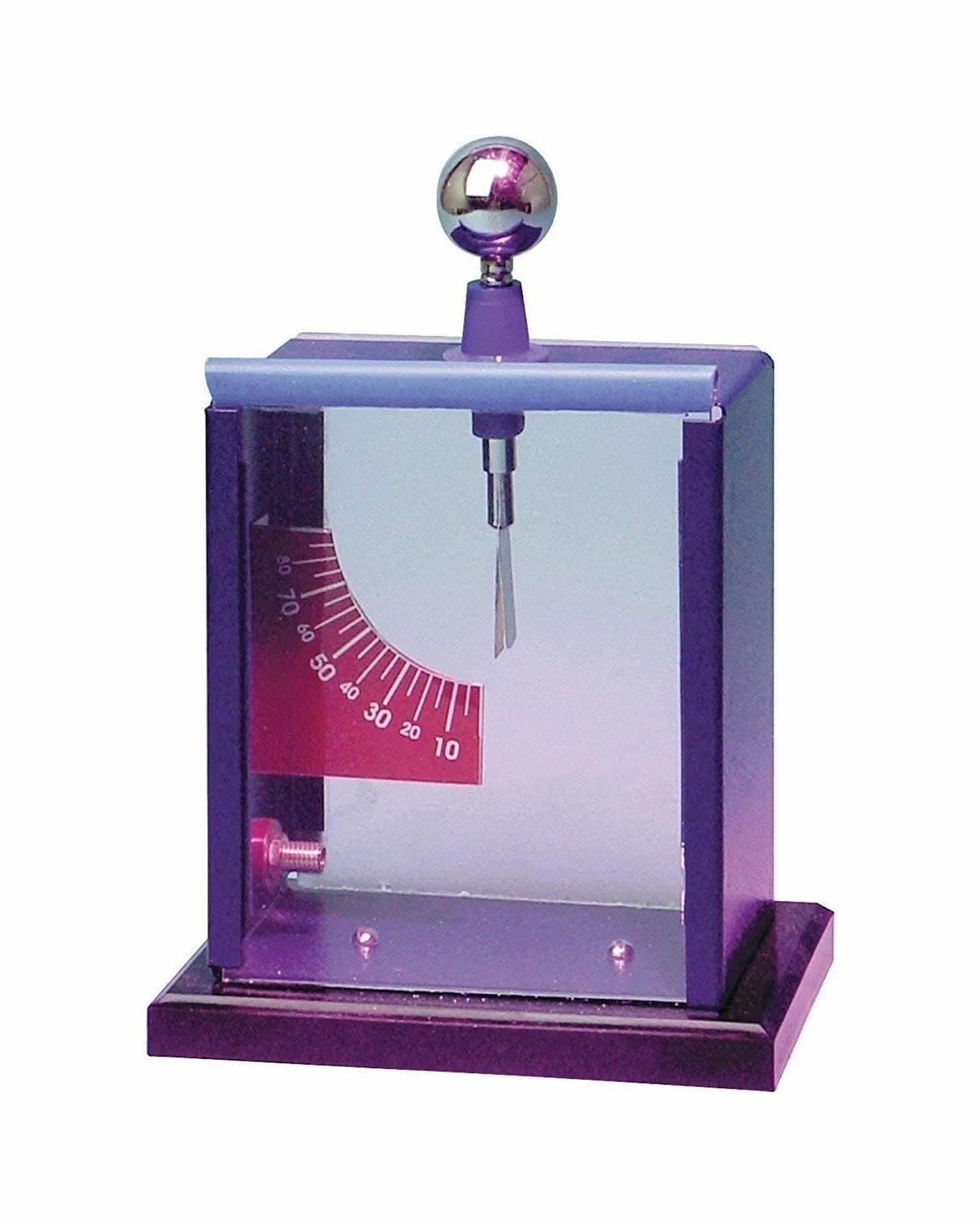 Electroscopio de hoja de oro hecho de metal para fines científicos de laboratorio y proyectos escolares