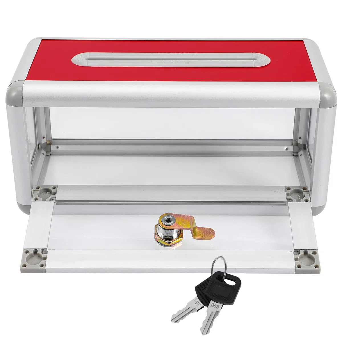 Cabilock Tarjetero de Escritorio Transparente con Cerradura Caja Multifuncional para Tarjetas de Visita Urna Electoral Práctica para Oficina y Eventos Almacenamiento Seguro y Resistente