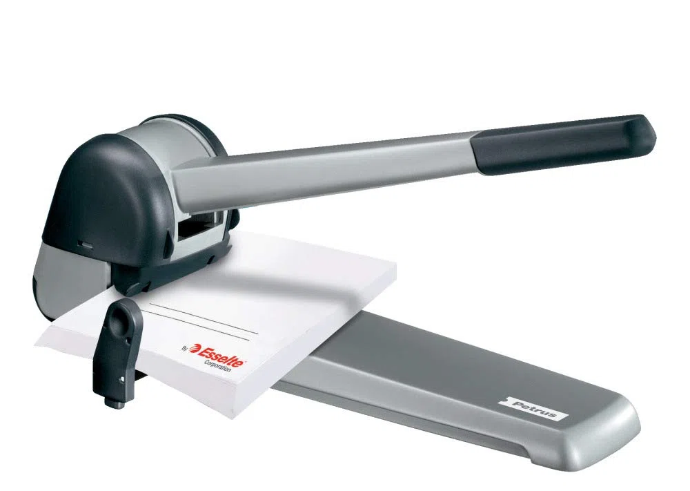 Leitz PETRUS 623363 - Taladro de gruesos y especiales 2 agujeros modelo 582 color plata