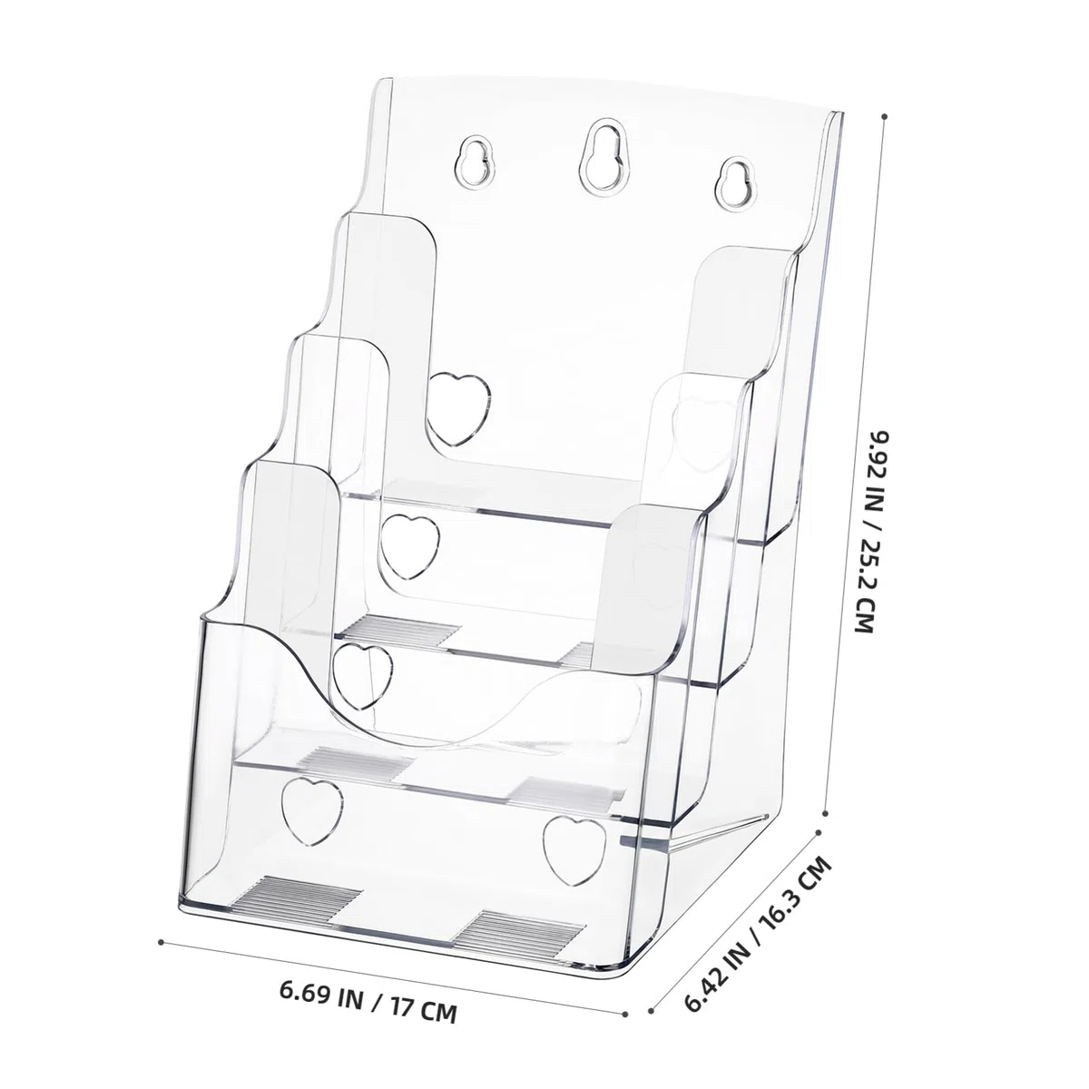 SEWACC Expositor De Archivos Y Folletos De Acrílico De 4 Capas para Oficina Material Resistente Y Seguro Fácil Acceso A Documentos.