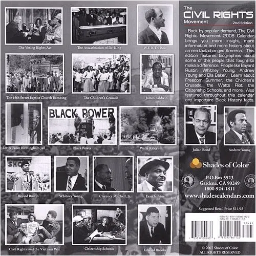 Calendario de pared 2008 The Civil Rights Movement