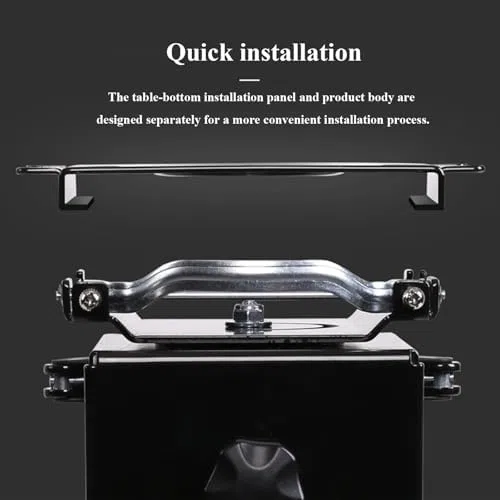 Soporte de PC resistente para debajo del escritorio: soporte ajustable para computadora con almohadillas protectoras, garantiza una excelente circulación del aire, soporta hasta 66 libras