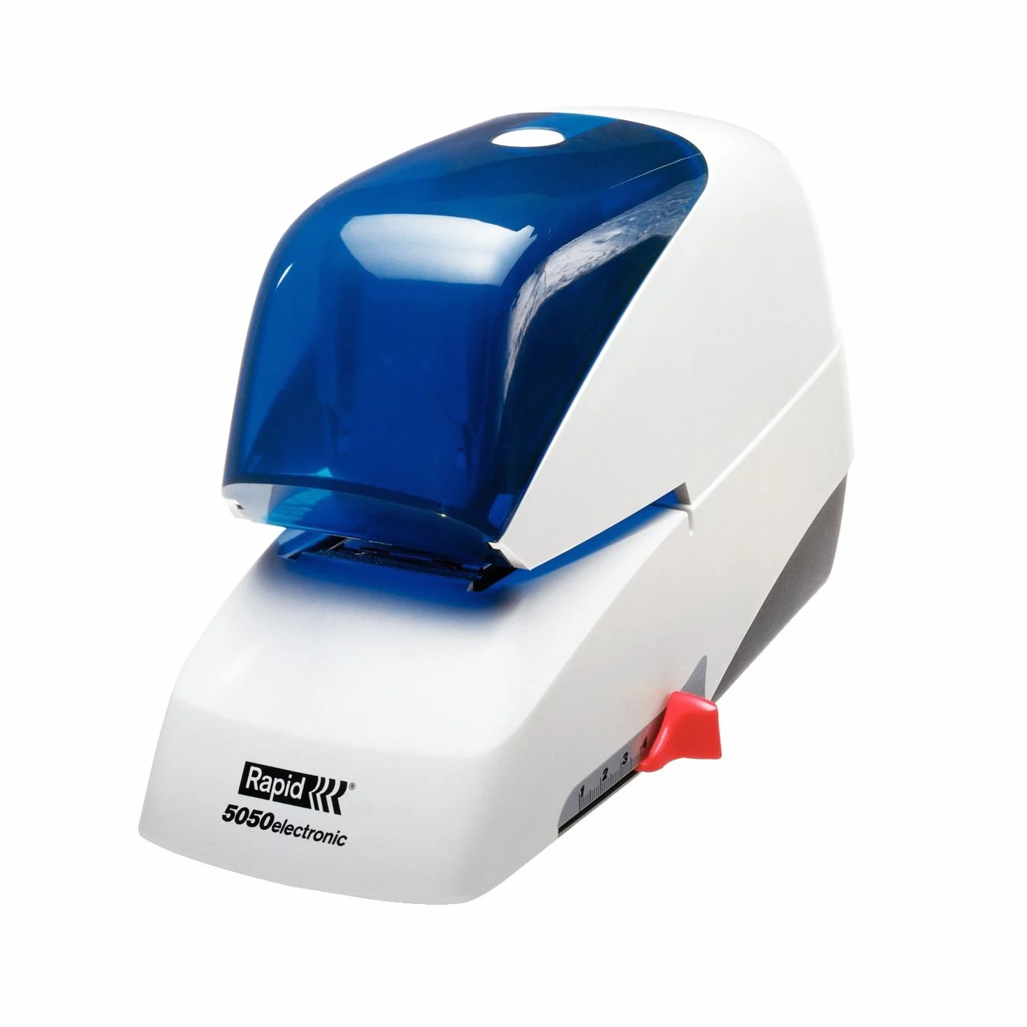 RAPID 20993210 - Grapadora eléctrica con tecnología Flat-Clinch modelo 5050E color azul