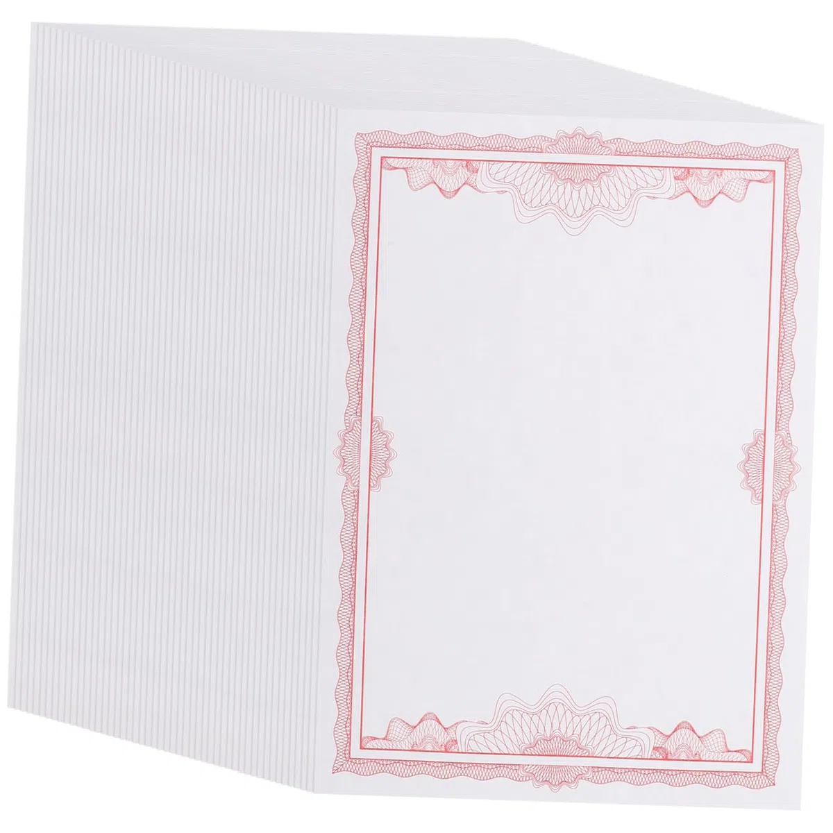 50 Hojas de Papel Rojo Imprimible para Certificados de Reconocimiento y Agradecimiento, Material Suave de 150g Adecuado para Uso en Oficina y Aula Escolar