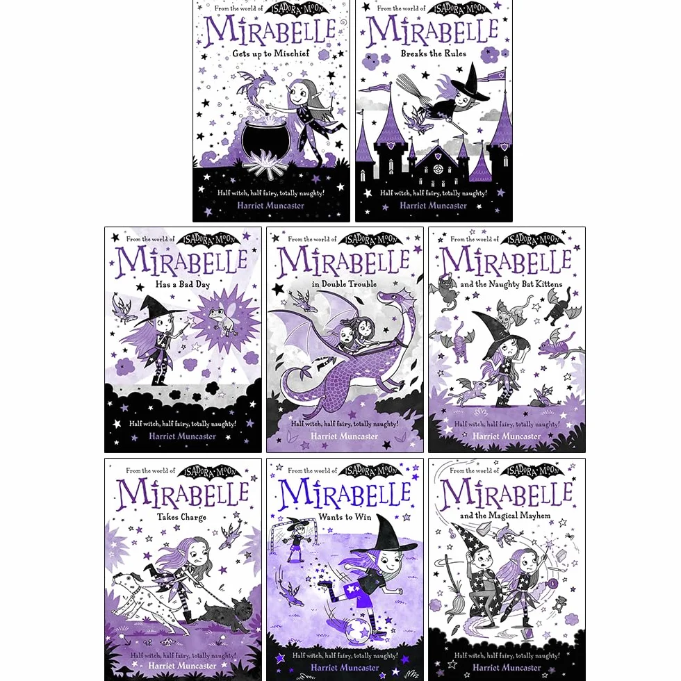 Foblit ltd Harriet Muncaster Mirabelle Collection 8 Books Set (Gets up to Mischief,Breaks The Rules,Has a Bad Day,In Double Trouble, Naughty Bat Kittens,Takes Charge,Wants to Win,Magical Mayhem)