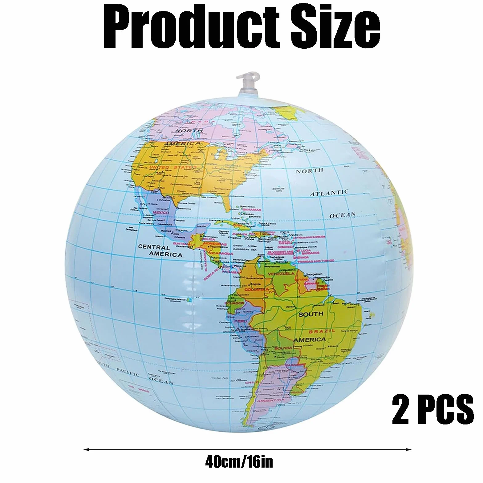 Globo del Mundo Inflable Mapa,2 PCS Globo Terráqueo Inflable para Adolescentes Globo del Mundo Hinchable de PVC Mapa Mundi Interactivo Bola del Mundos para Playa Piscina o Aula