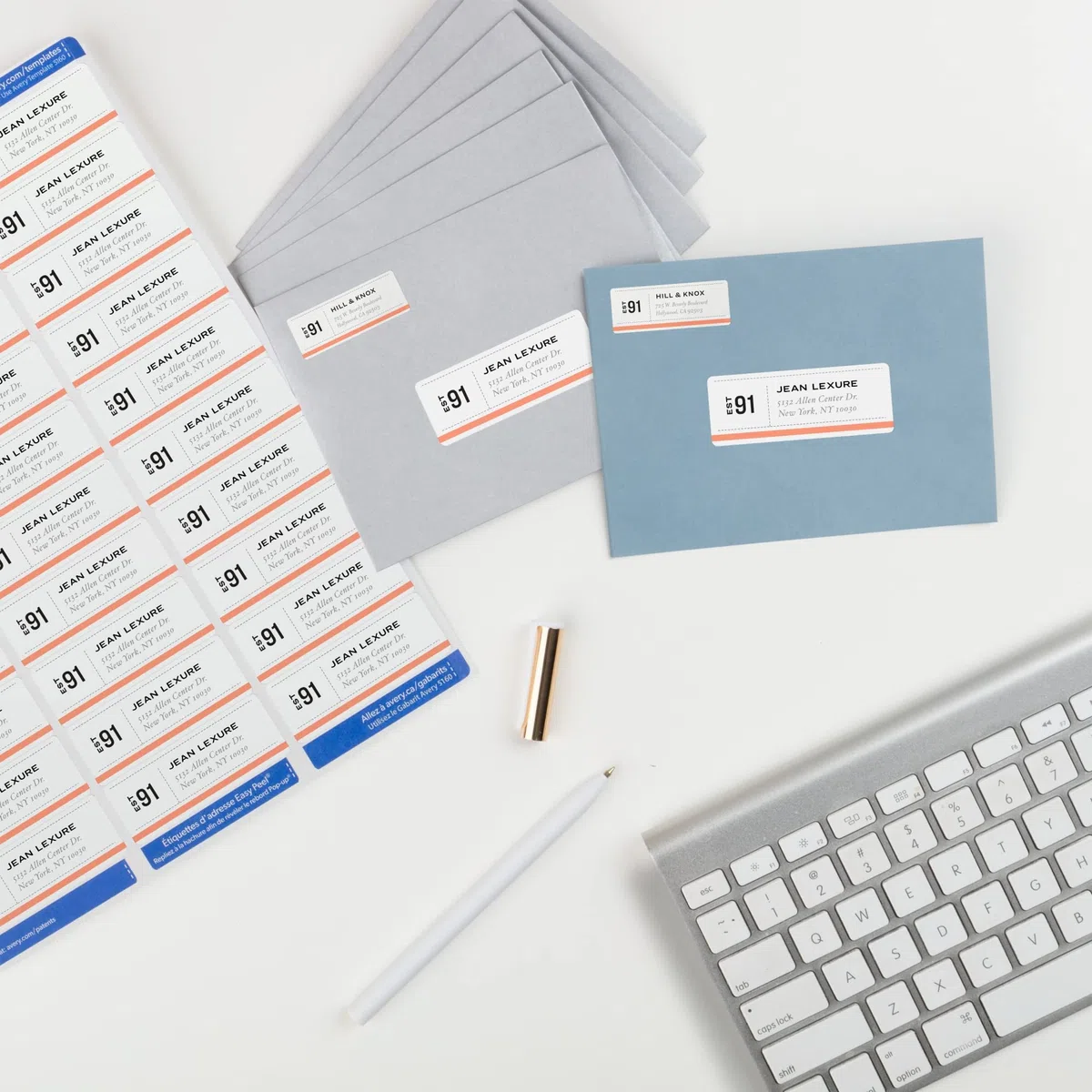Avery 5160 Etiquetas autoadhesivas blancas para direcciones (blancas, autoadhesivas, láser, rectangulares con esquinas redondeadas, 3000 artículos, 100 hojas)