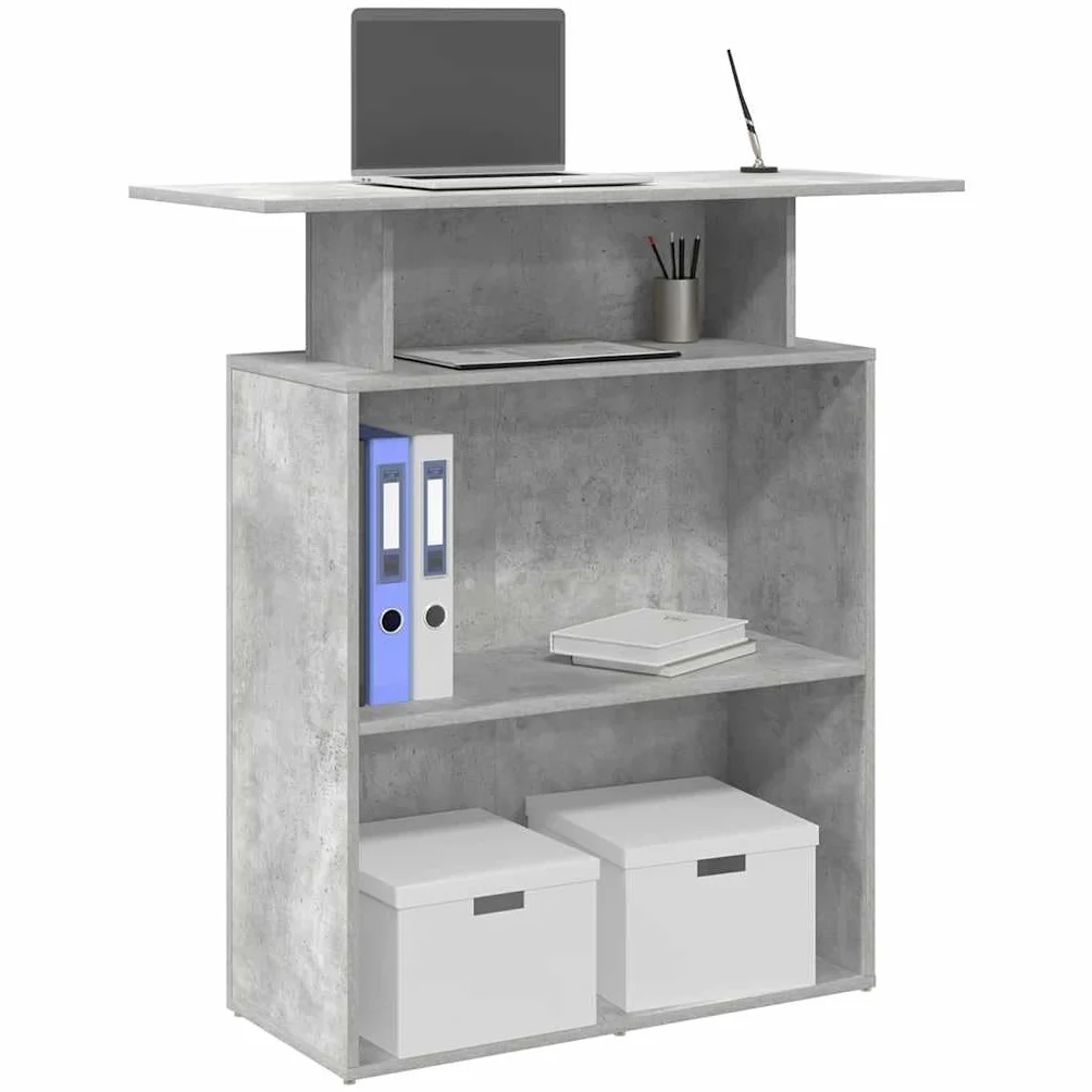 Mostrador de recepción Gris hormigón 100x40x104 cm