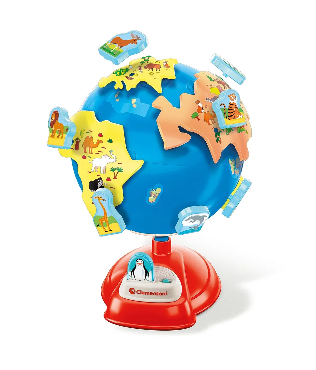 Clementoni - 56144 - Educación - Mi Primer Globo Mundial - Globo Interactivo Para Niños 3 Años, Lengua Francesa, Lengua Holandesa, Globo Educativo, Geografía del Aprendizaje, Hecho En Italia