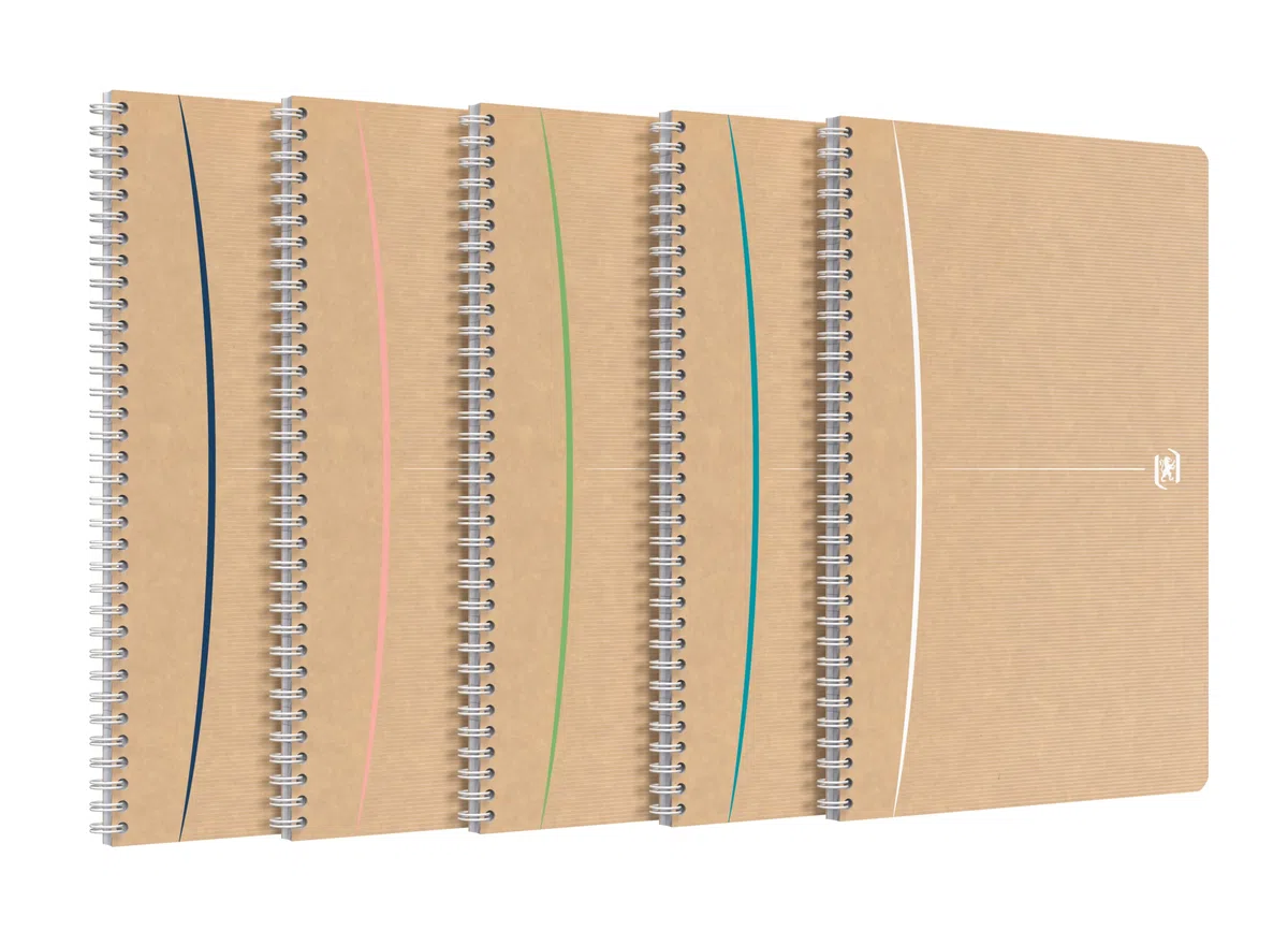 Oxford 10 cuadernos en espiral A4, bueno para el medio ambiente, 50 hojas