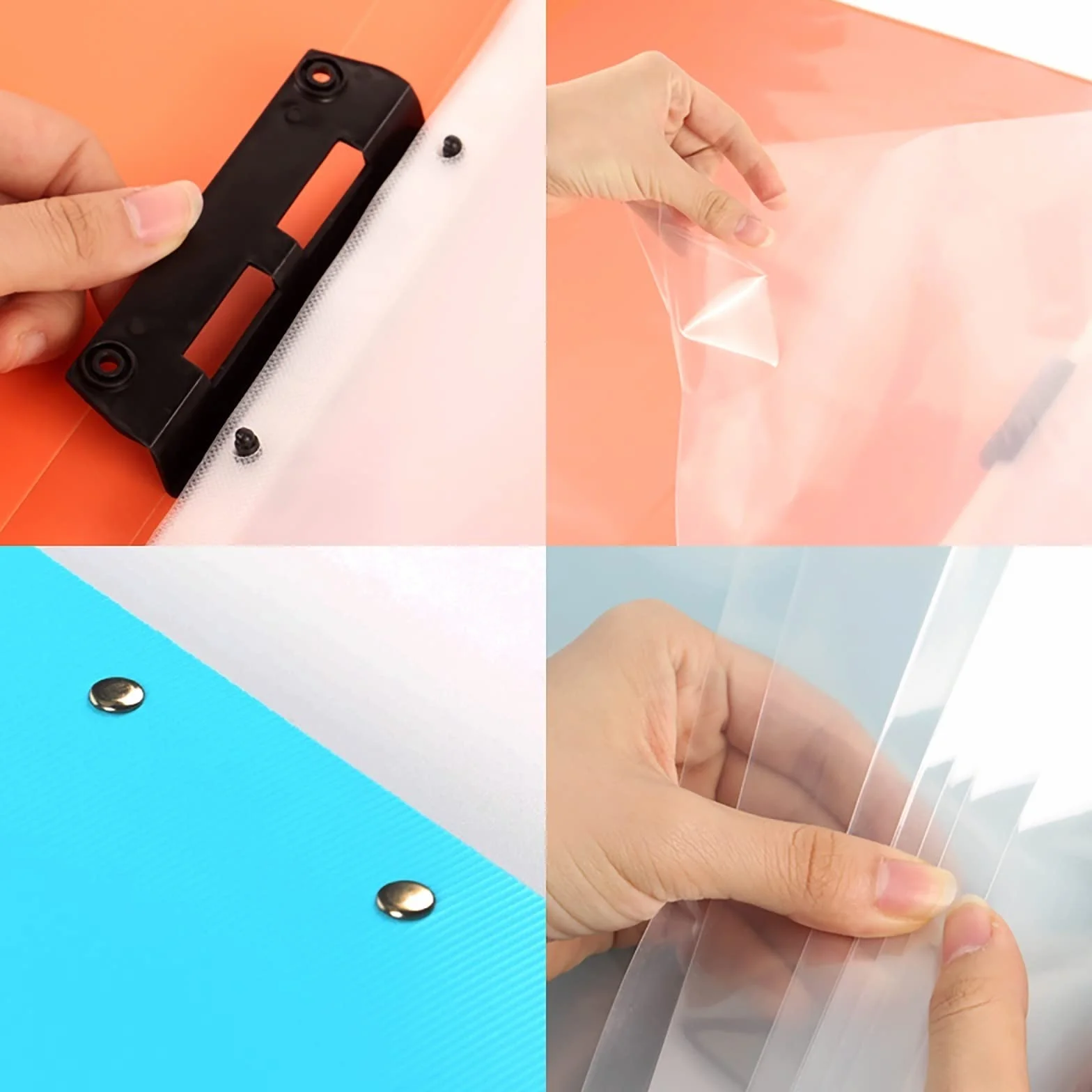 Carpeta A1 con archivo transparente para pósteres de tamaño A1, carpeta de almacenamiento de plástico para archivos de periódicos sin plegar