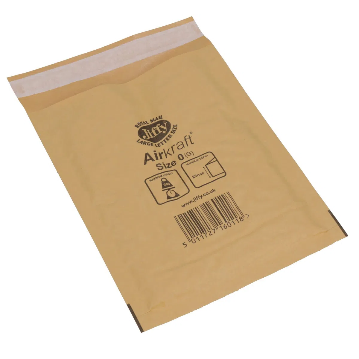 200 unidades de bolsas Jiffy de oro genuino Airkraft burbuja acolchada bolsa de correo tamaño 0
