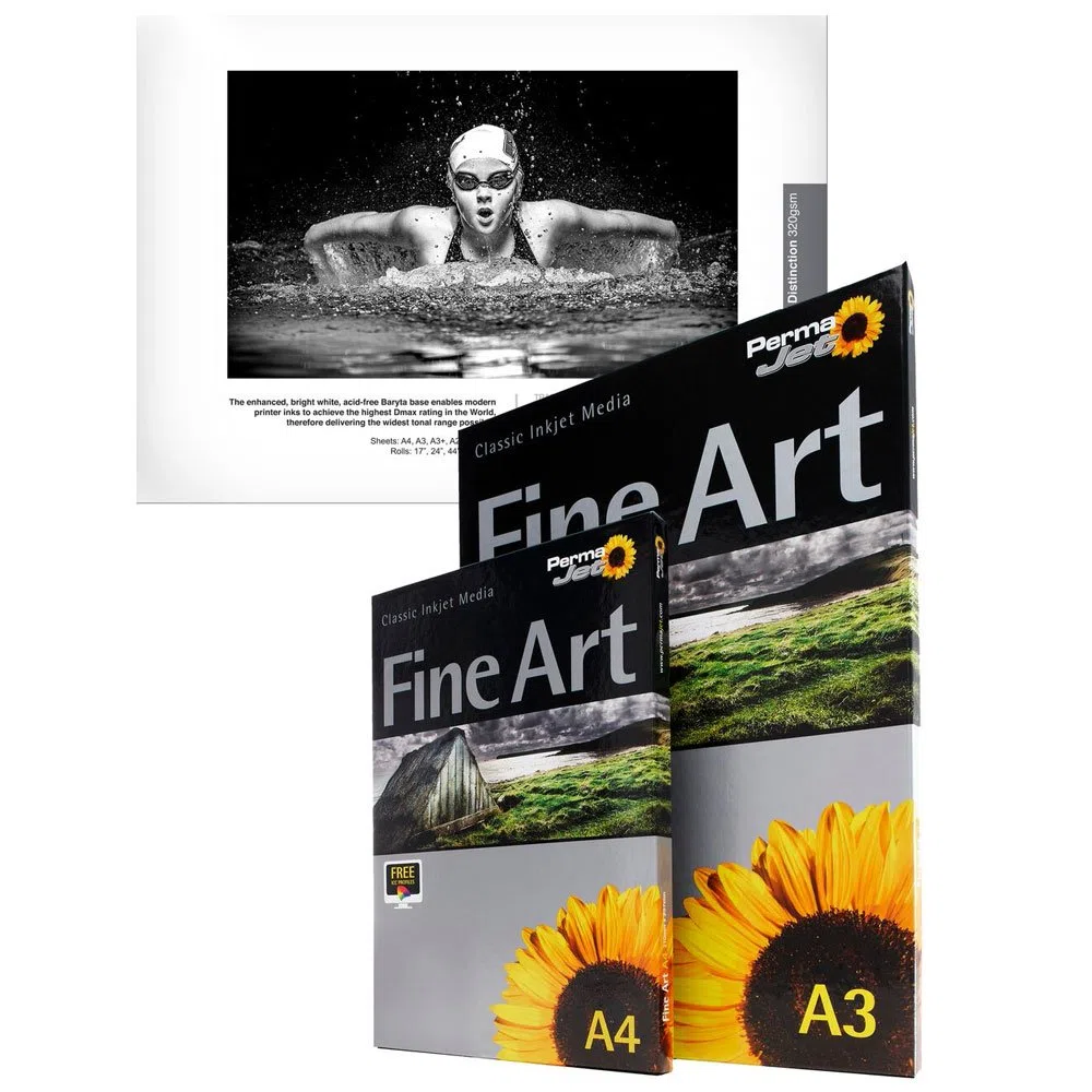 Permajet APJ64223 - Papel fotográfico (Blanco, Brillo, 320 g/m², A3, 25 hojas)