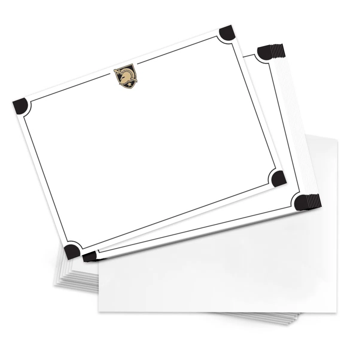 Desert Cactus United States Military Academy - Paquete de 10 tarjetas de papelería SUMA Black Knights Army West Point Cadetes incluye sobres, Memo Party Thank You (tarjeta de notas 4a)