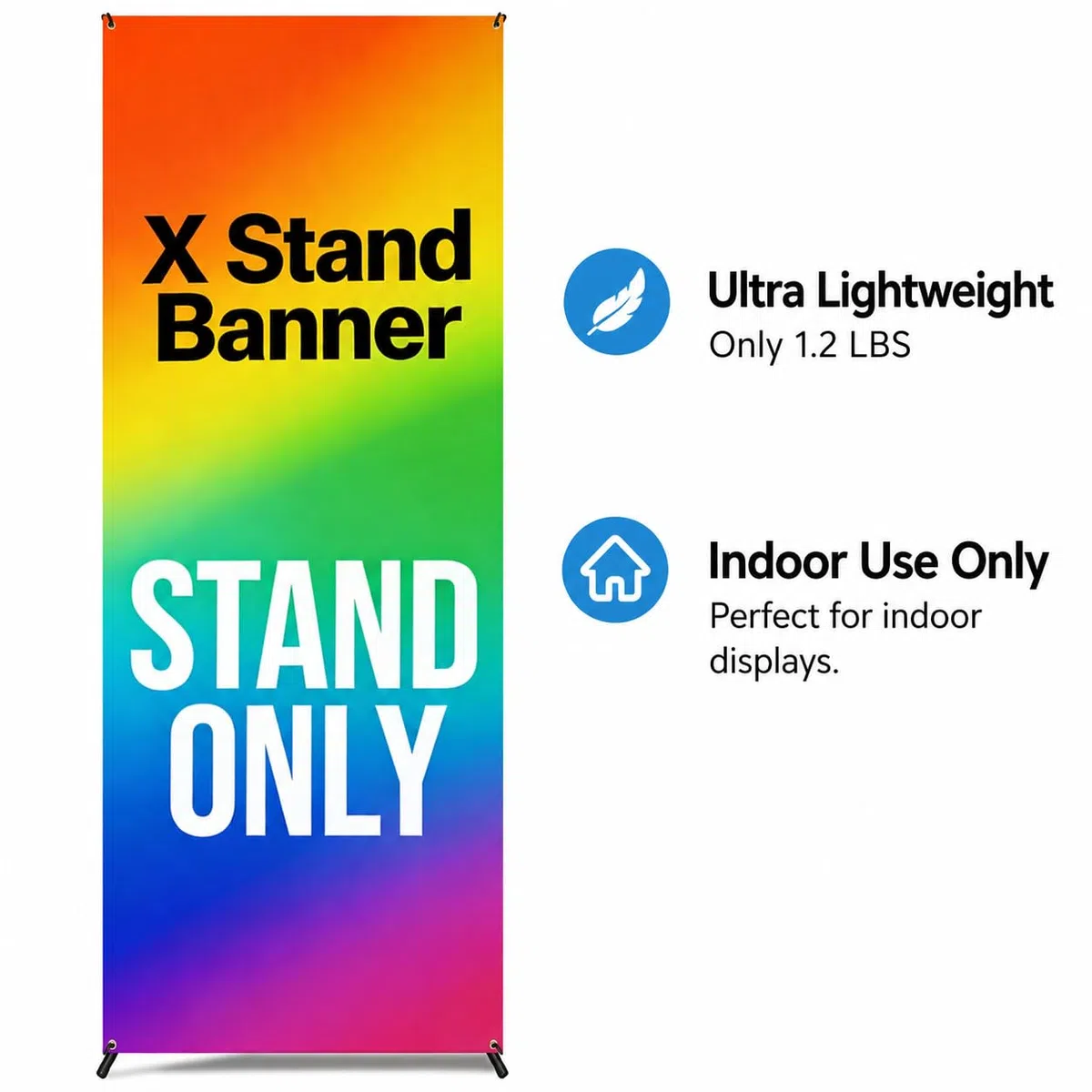4U Media&Displays Paquete De 4 Con Bolsa Transporte (solo Soporte), 24 X 72
