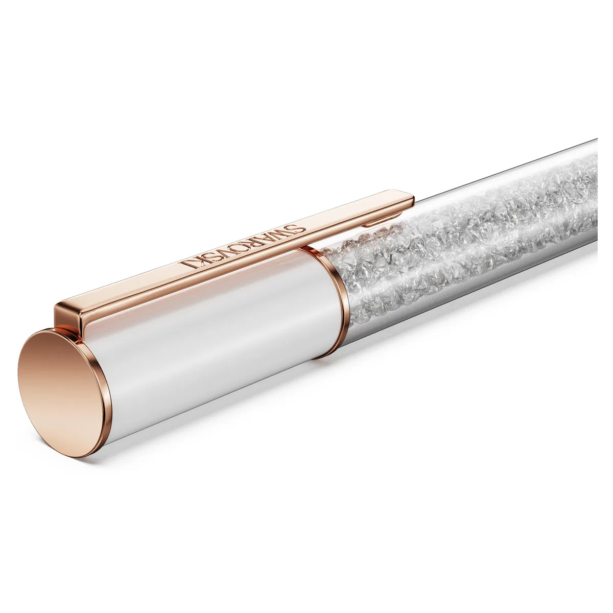 Swarovski Bolígrafo Crystalline Lustre, Blanco, Baño tono oro rosa