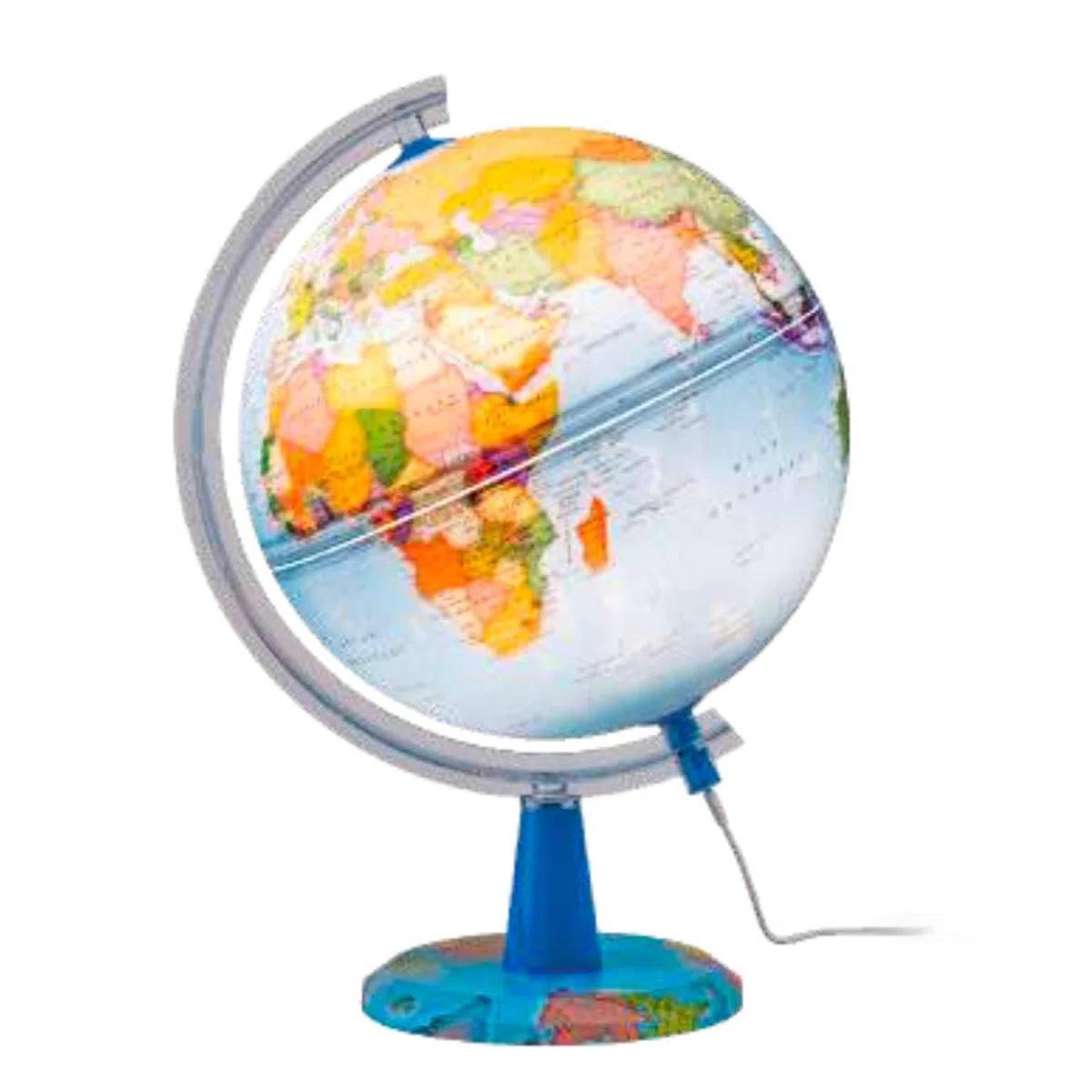 Globo iluminado de 20 cm, mapa inglés, moderno globo político, decoración educativa/geográfica/de escritorio