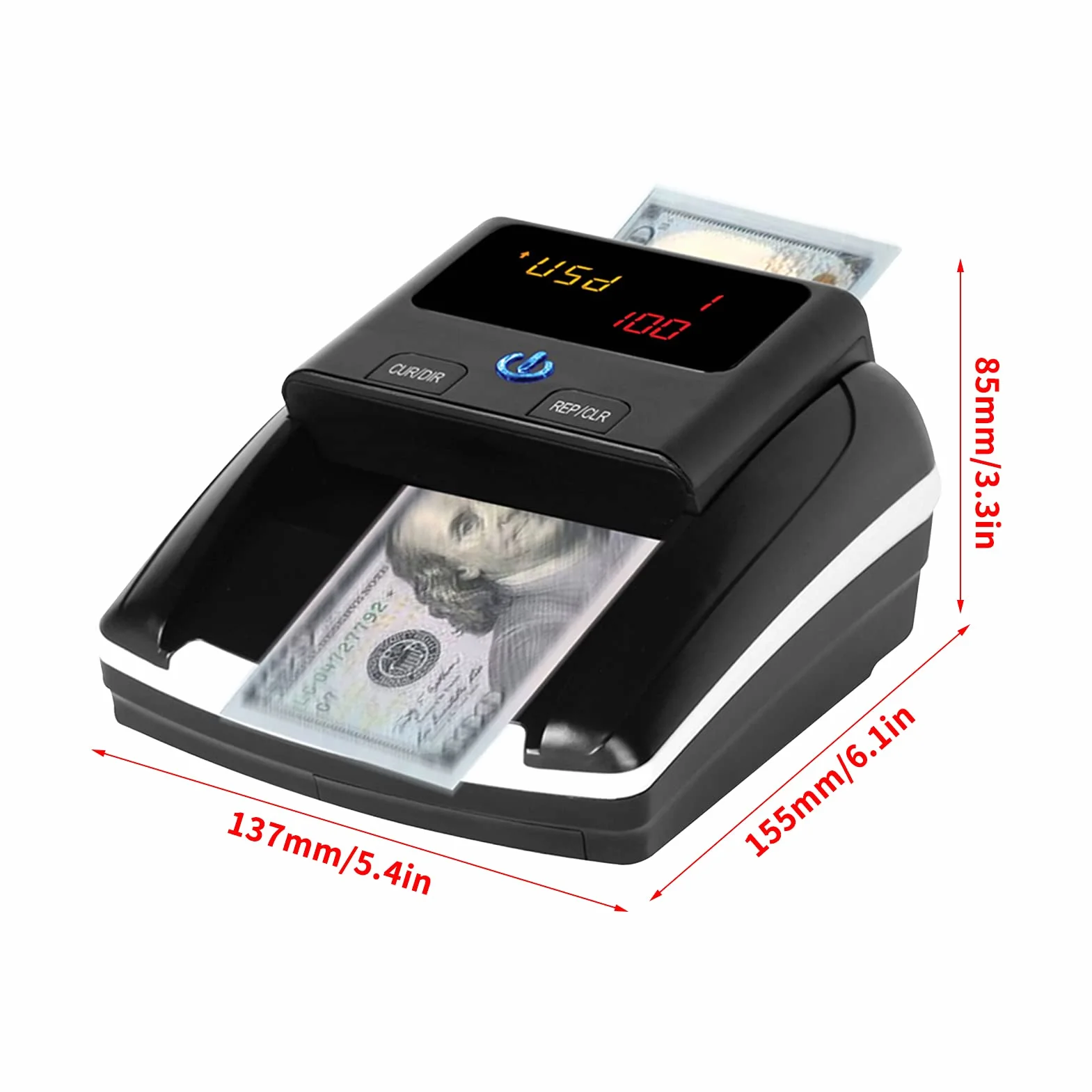 Detector de Billetes Falsos Portátil UV MG IR Imagen Calidad del Papel para EURO
