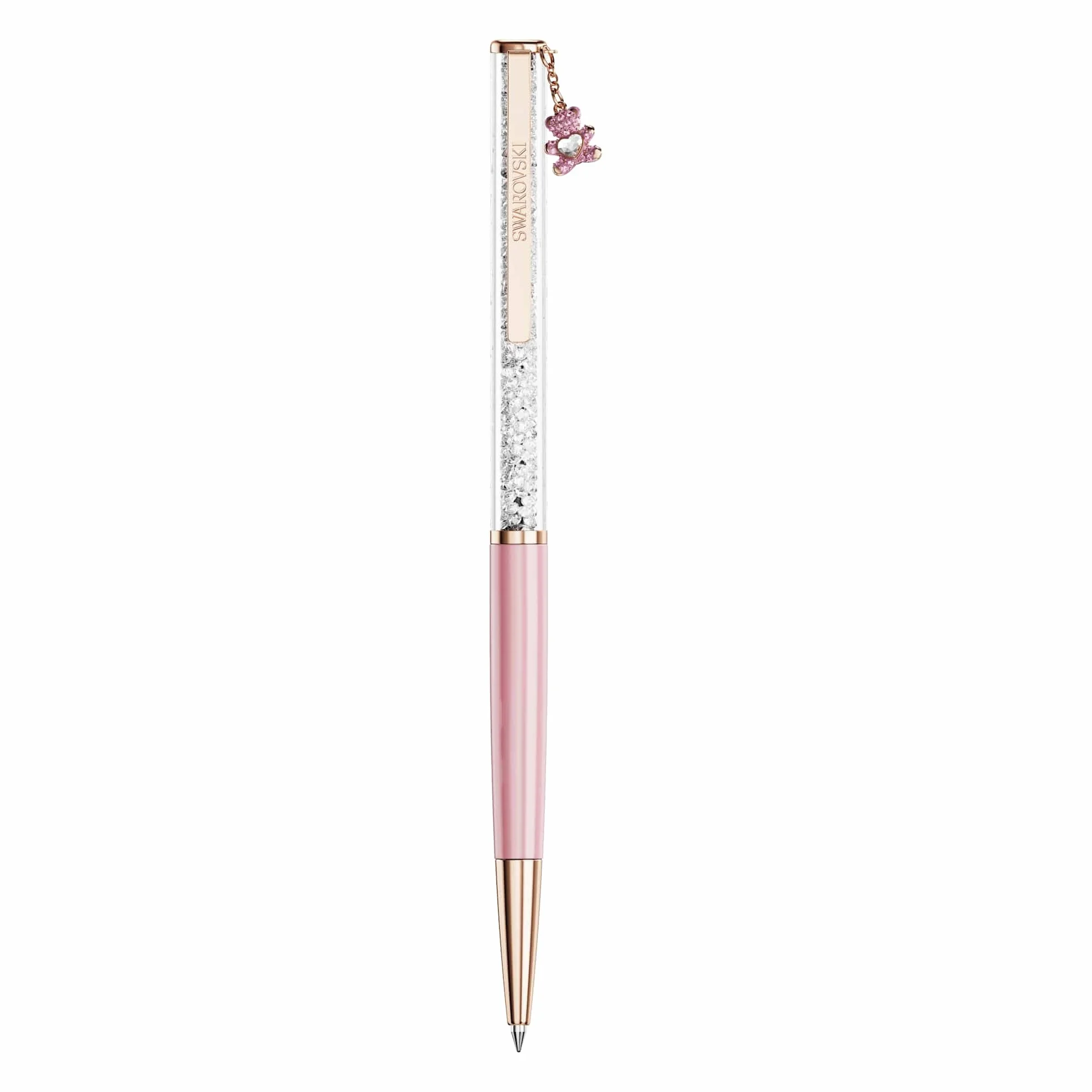 Swarovski Bolígrafo Crystalline, Osito, Rosa, Lacado rosa, baño tono oro rosa