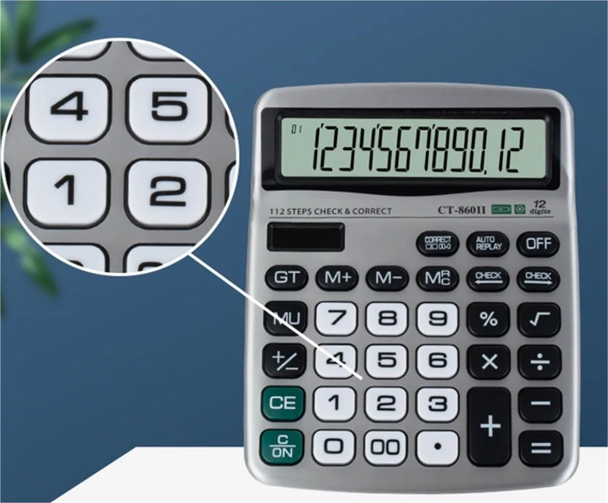 Calculadora Calculadora Multifuncional Portátil con Pantalla De 12 Dígitos, Ideal For Oficinas Financieras Escritorio Oficina