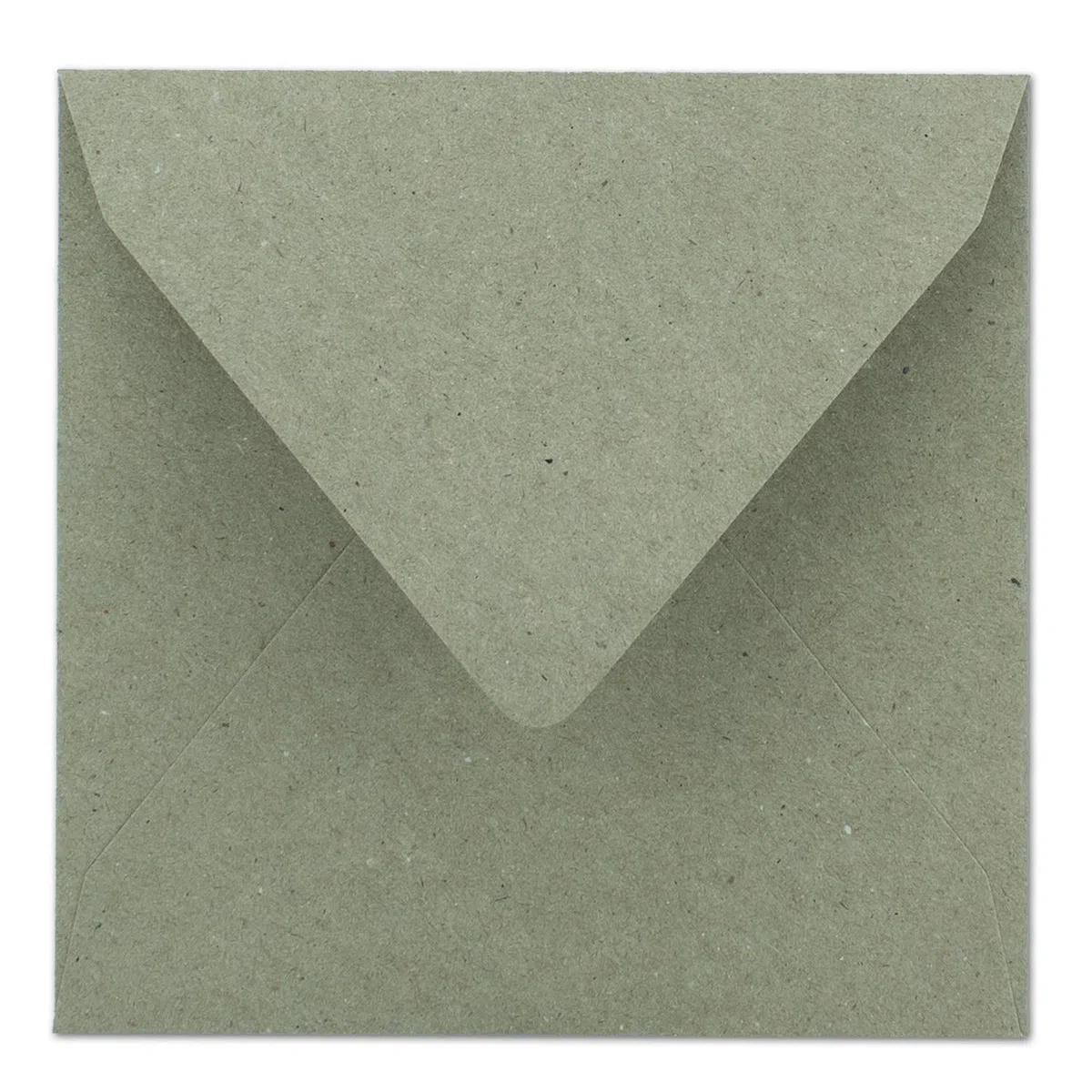 200 sobres vintage cuadrados de papel kraft gris - sostenibles - 15,5 x 15,5 cm - solapa en punta con cierre adhesivo húmedo - NEUSER PAPIER