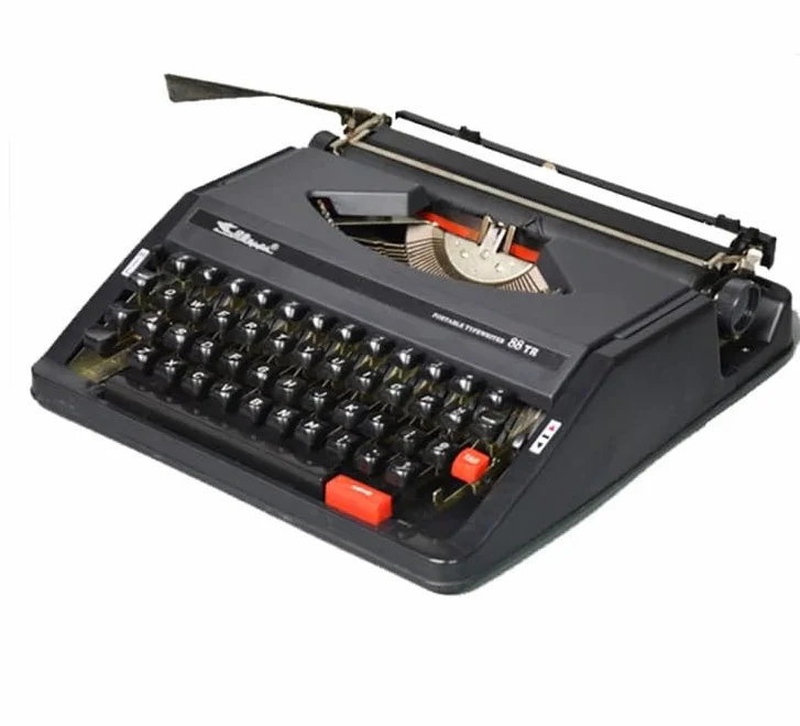 Máquina de Escribir mecánica Retro portátil, máquina de Escribir Manual Vintage, Letras, Escritura Creativa, artesanía, Juego de Escritura Gratis, Cinta roja Negra Negra de Doble Bobina,