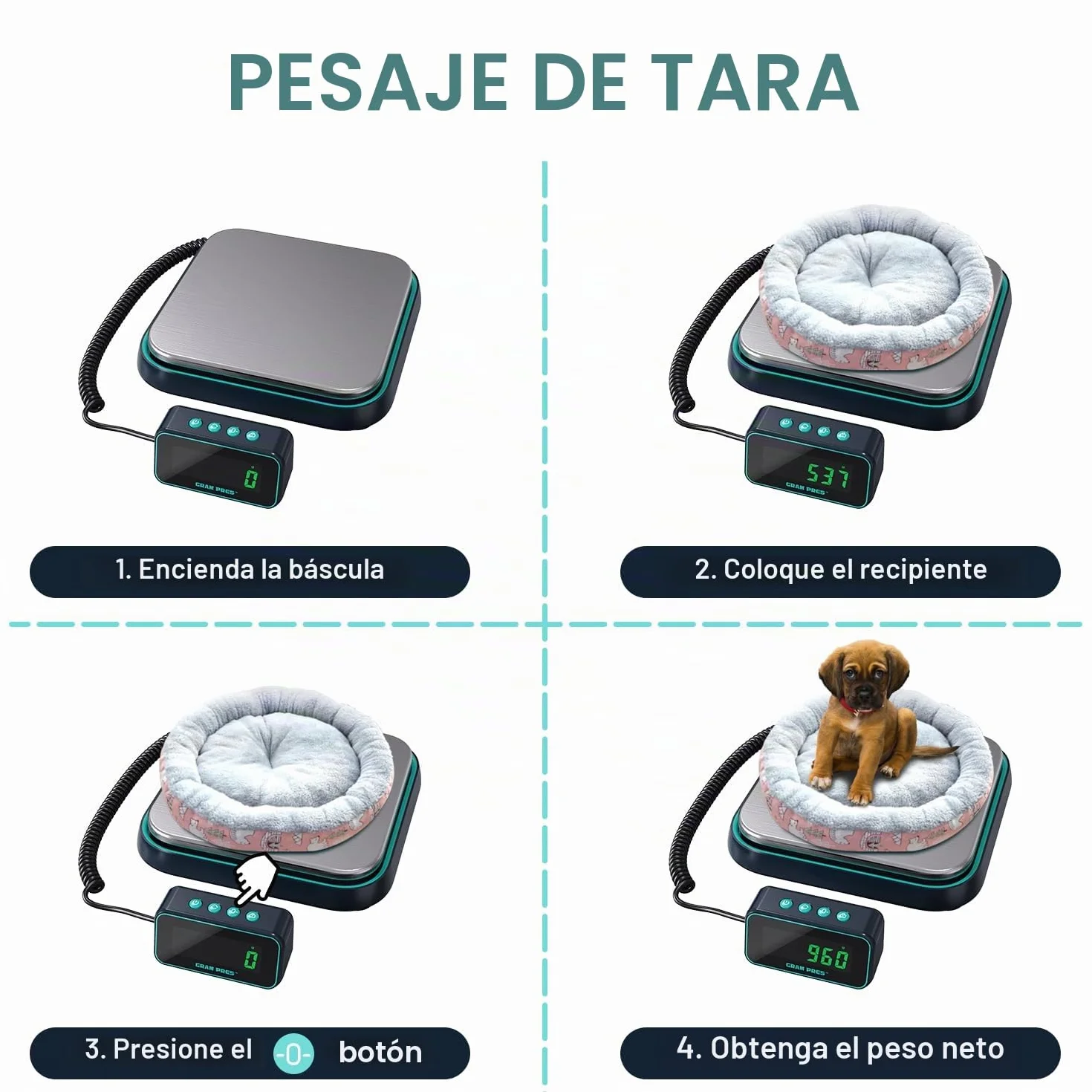 GRAM PRES Báscula de correo digital, 86 lbs/0,1 oz de alta precisión para paquetes con Hold/Tara/pantalla LCD separada, báscula postal de acero inoxidable, báscula de paquetes para pequeñas empresas,