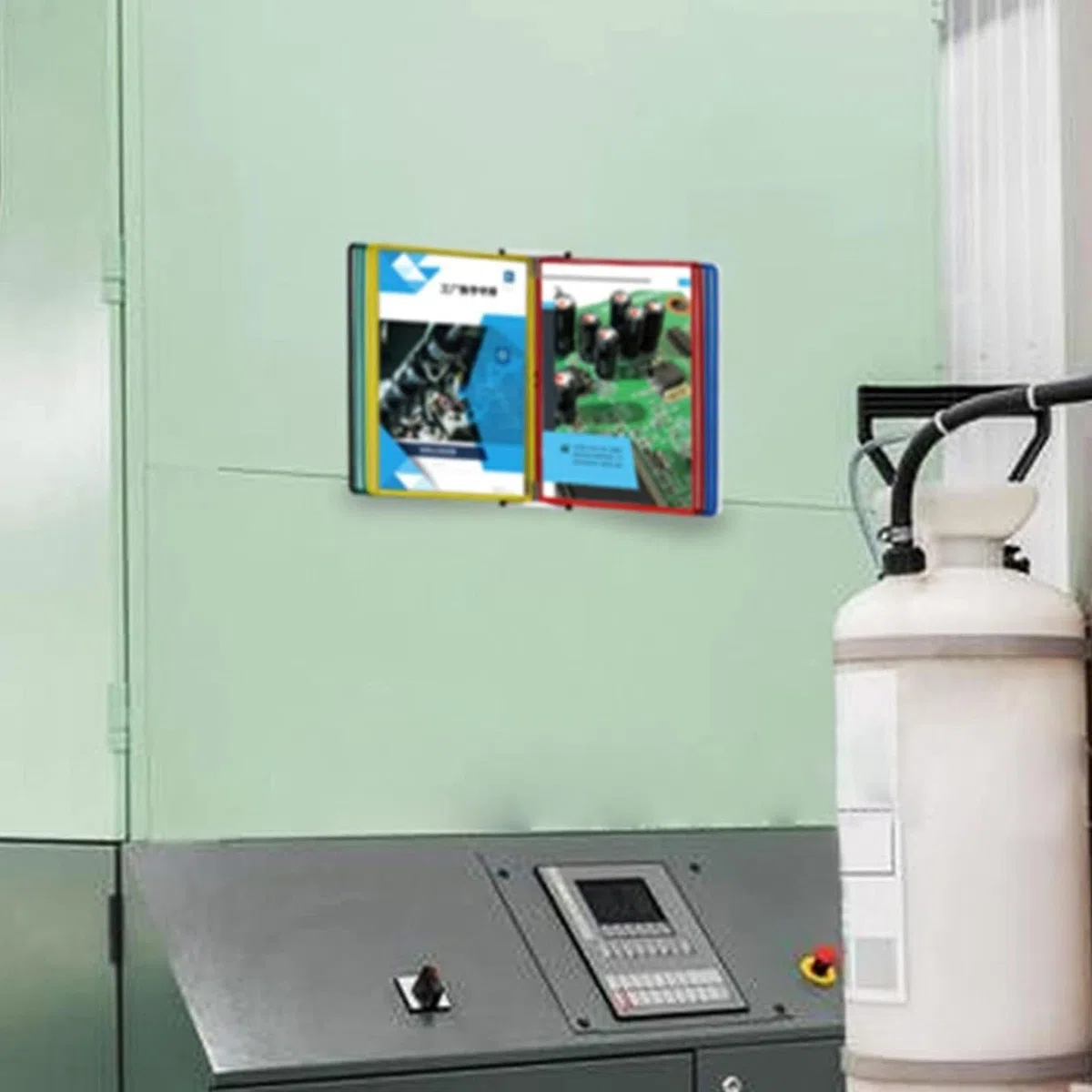 Portadocumentos de pared para A4, Organizador de archivos escritorio con 10 bolsillos exhibición, for almacenar y mostrar documentos A4