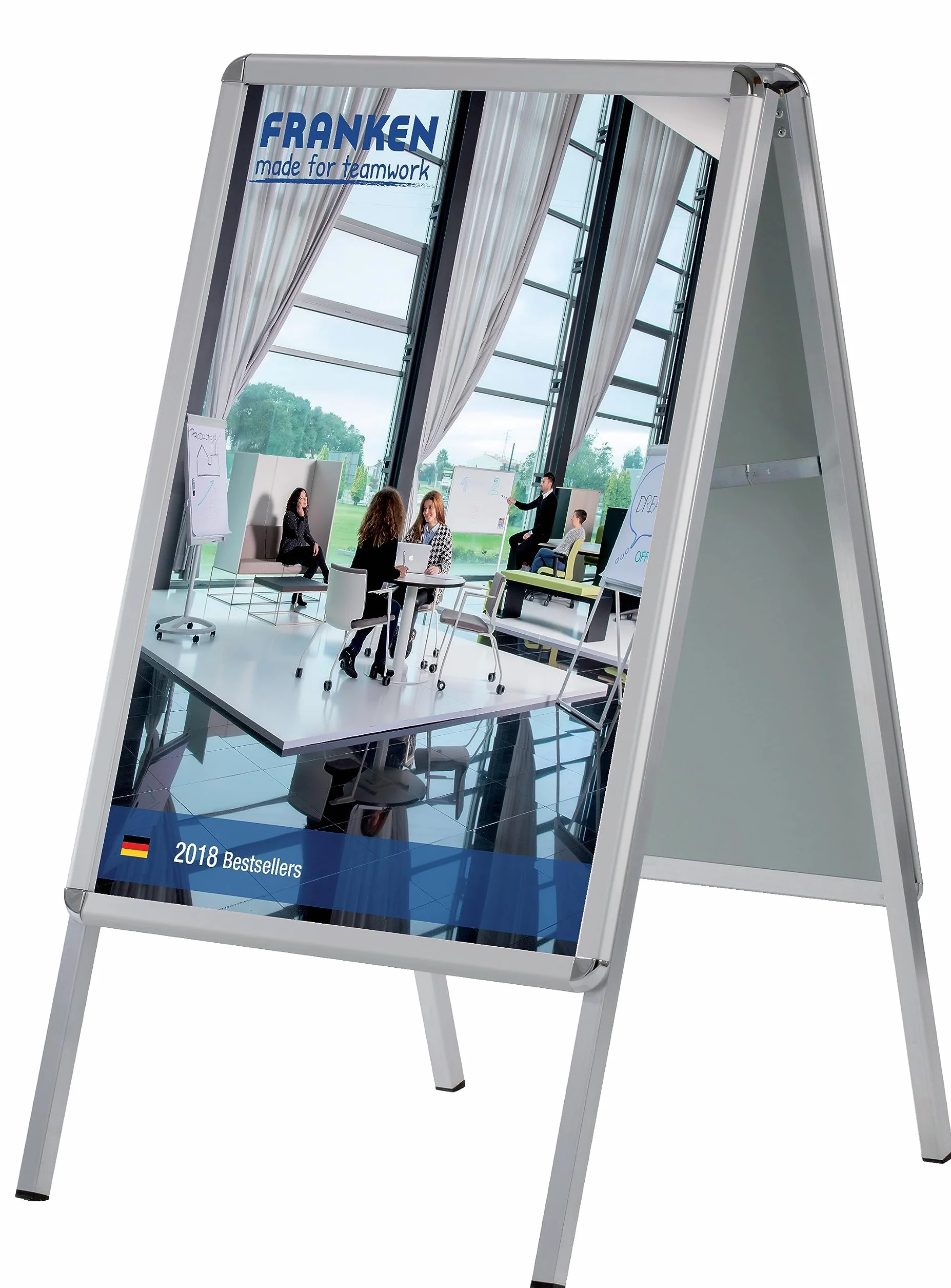 Franken A-Board Poster Frame - Tablero A1 para indicadores, plateado