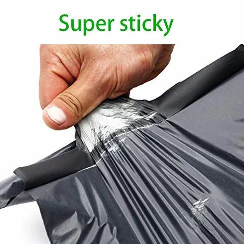Bolsas de mensajería 100 Uds. negras 17x30cm polietileno sello autoadhesivo