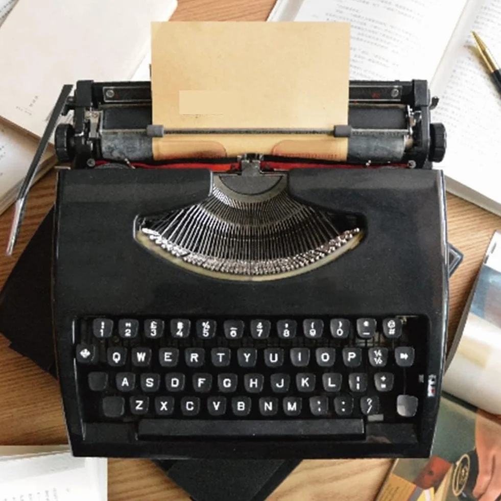 Máquina de escribir manual portátil tradicional, máquina de escribir antigua clásica retro para escritores, máquina de escribir nostálgica duradera, procesador de textos clásico, máquina de escribir
