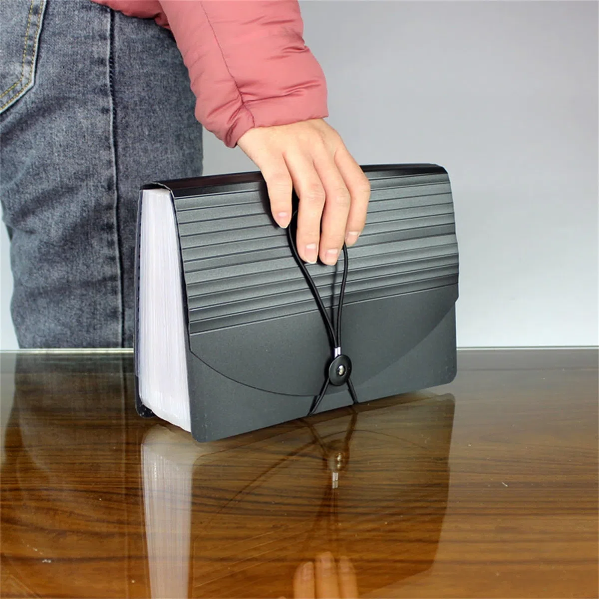Carpetas de Archivos Bolsa de órganos para Documentos A5 Bolsa de clasificación de facturas Multicapa para la Escuela, la Oficina y el hogar (Negro 2,48 Capas)