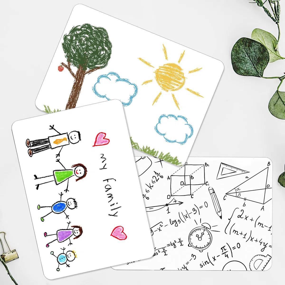 10 pizarras blancas A4, mini pizarra blanca de doble cara con 10 borradores secos y 10 bolígrafos, pizarra blanca pequeña para dibujo y escritura de niños, perfecta para aulas, hogares y oficinas