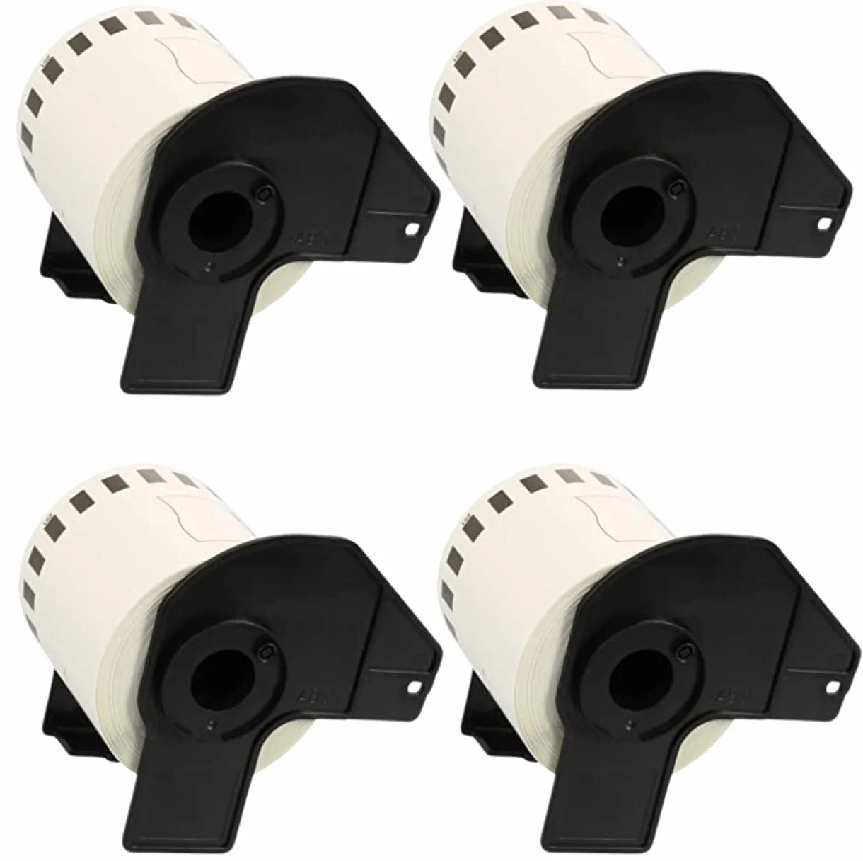 CVT - 4x Compatible Rollo DK22251 DK-22251 62mm x 15,24m Etiquetas continuas para Brother P-Touch QL-800 QL-810W QL-820NWB, texto rojo y negro sobre fondo blanco