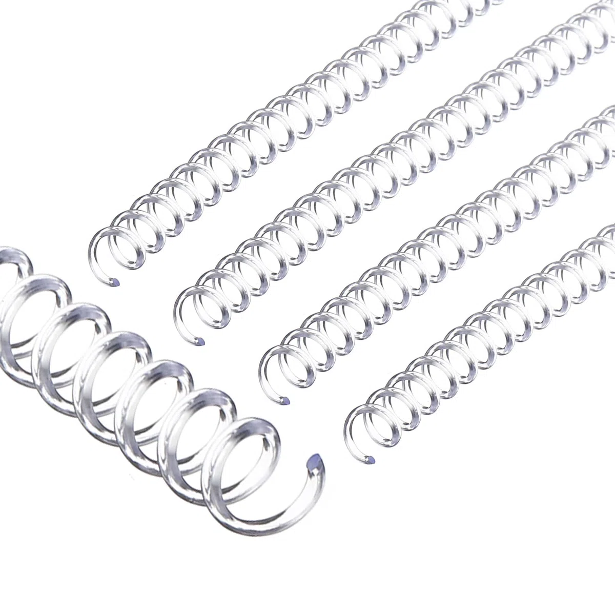 PATIKIL 100pcs 8mm Bobinas de Encuadernación en Espiral de Plástico, 40 Hojas, Paso 4:1, 48 Agujero Lomo de Encuadernación de Hojas Sueltas para Cuaderno Archivos DIY Oficina, Transparente