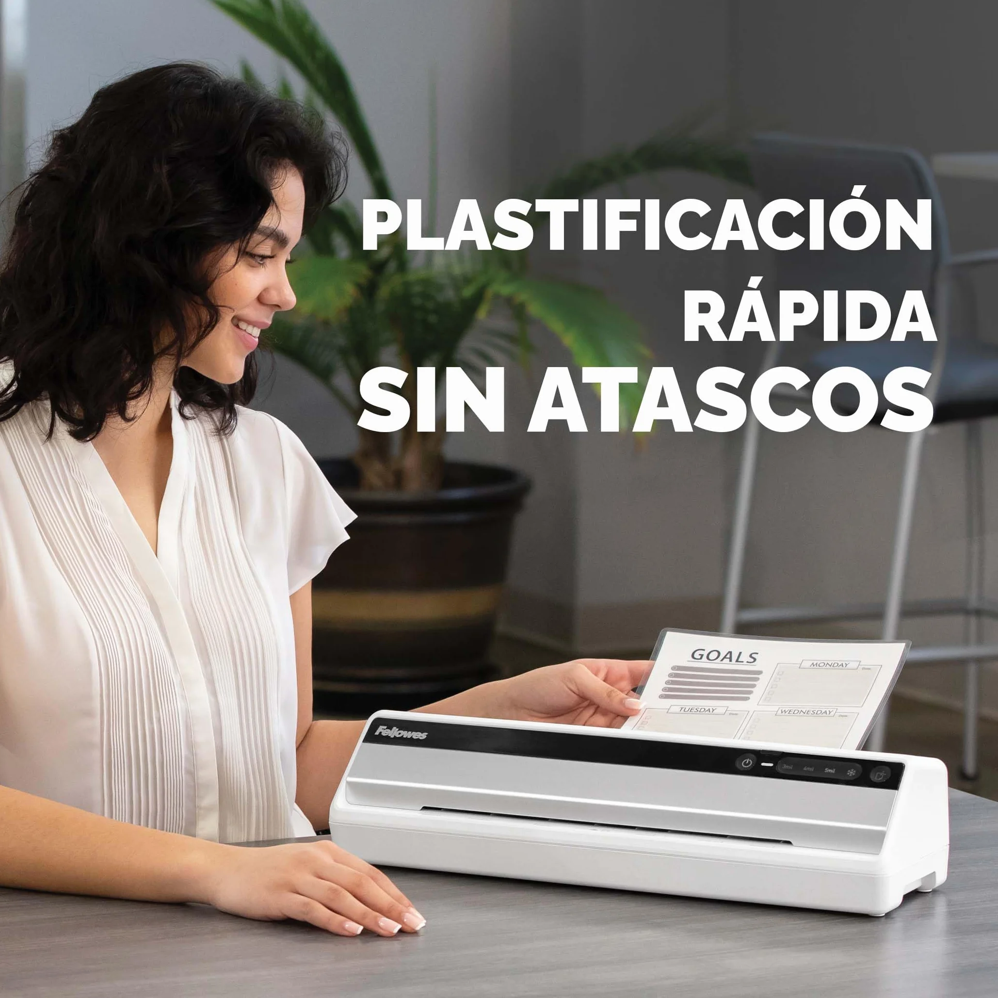 Fellowes Plastificadora Saturn A3 Pequeña Oficina – InstaHeat, lista en 60 segundos, sin atascos, apagado automático – Para fundas de 80/100/125 micras – Incluye 10 fundas – Uso en casa y oficina