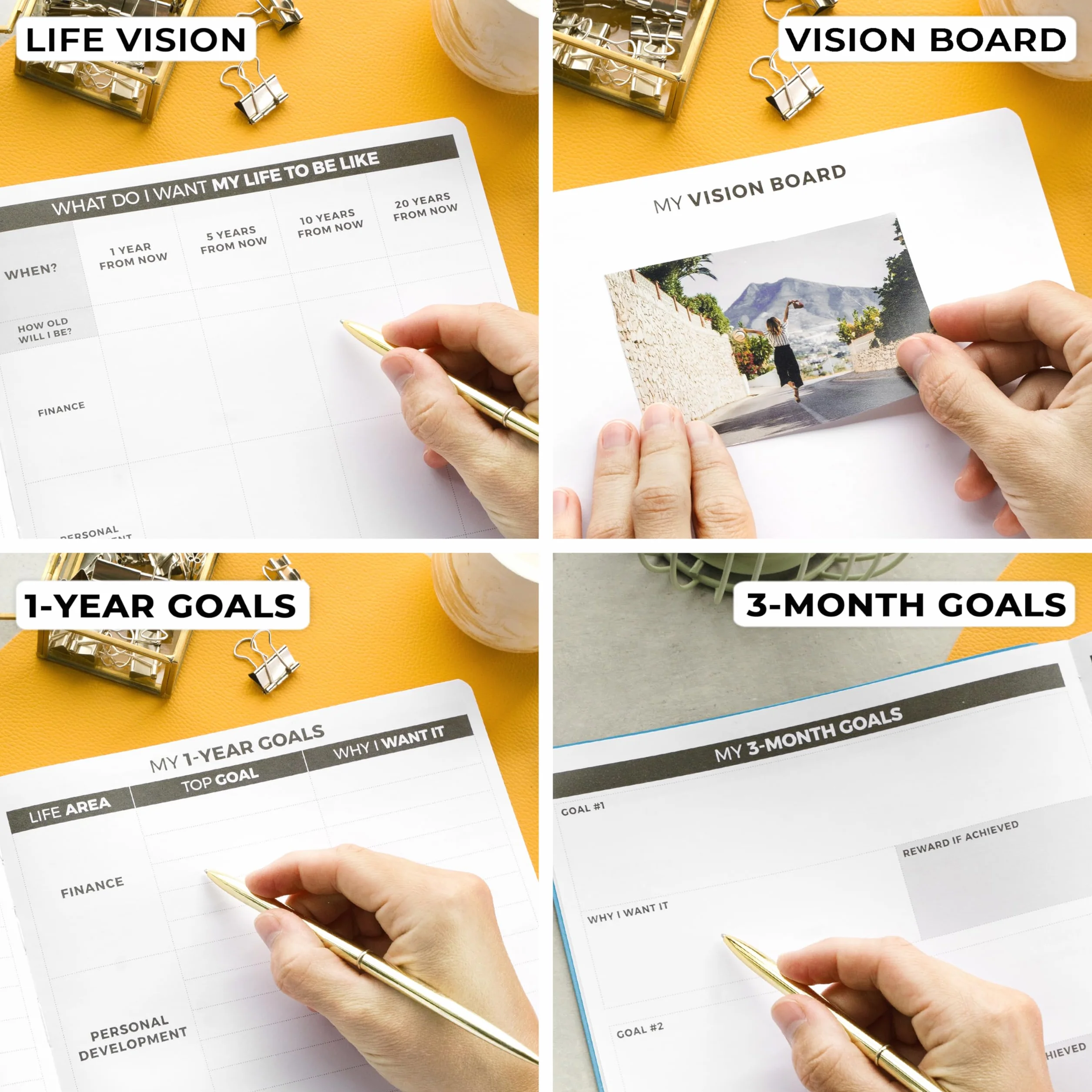 Clever Fox Planificador PRO - Organizador Personal de Vida Semanal y Mensual para Mejorar la Productividad, la Gestión del Tiempo y Alcanzar Tus Metas - A4, Sin fechas 1 Año - Azul
