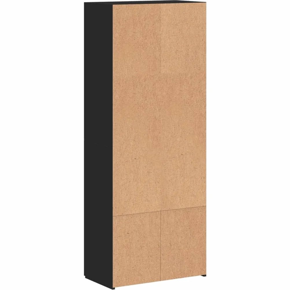 vidaXL Armario archivador Madera de ingeniería Negro 60x32x153 cm