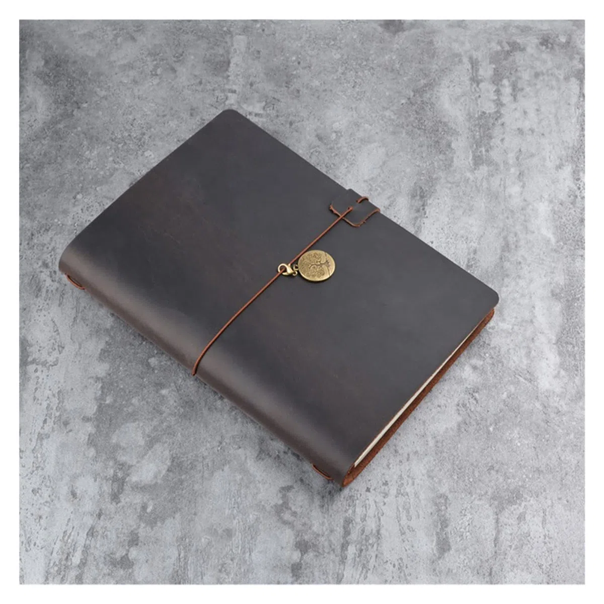 EDDGE Cuaderno de Viaje, Diario de Cuero Retro, Diario Hecho a Mano DIY, Cuadernos de Hojas Sueltas, Cuaderno de bocetos portátil, Escuela de Profesores