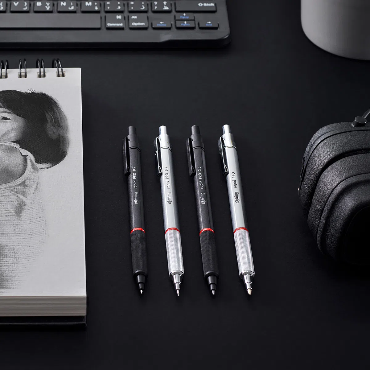Rotring Rapid Pro 1904258 - Portaminas, 0.5 mm, color negro