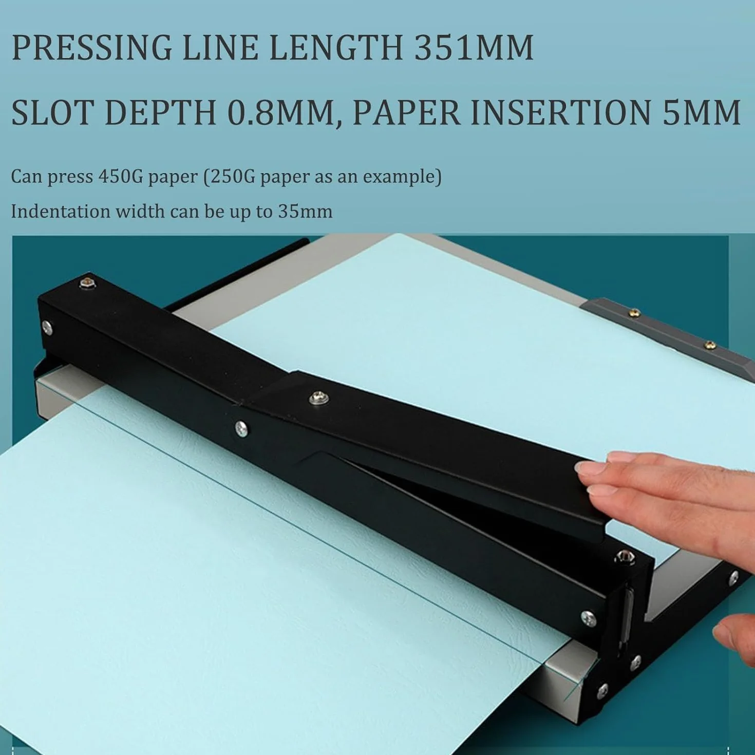 Máquina de plegado manual de papel A3, máquina de plegado de papel resistente, herramienta de puntuación de papel A4, prensa de libros, oficina comercial, máquina plegable de cartas